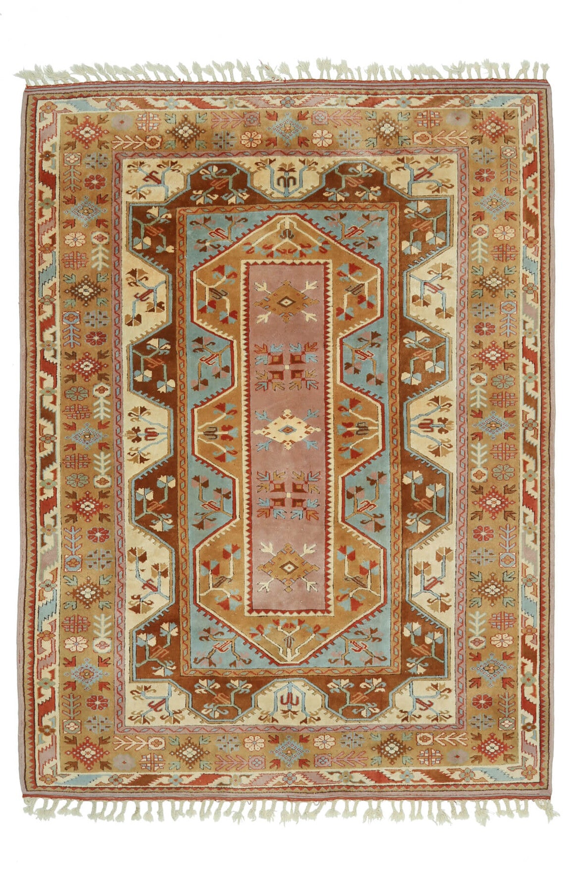 7x9 Handmade Vintage Area Milas Rug