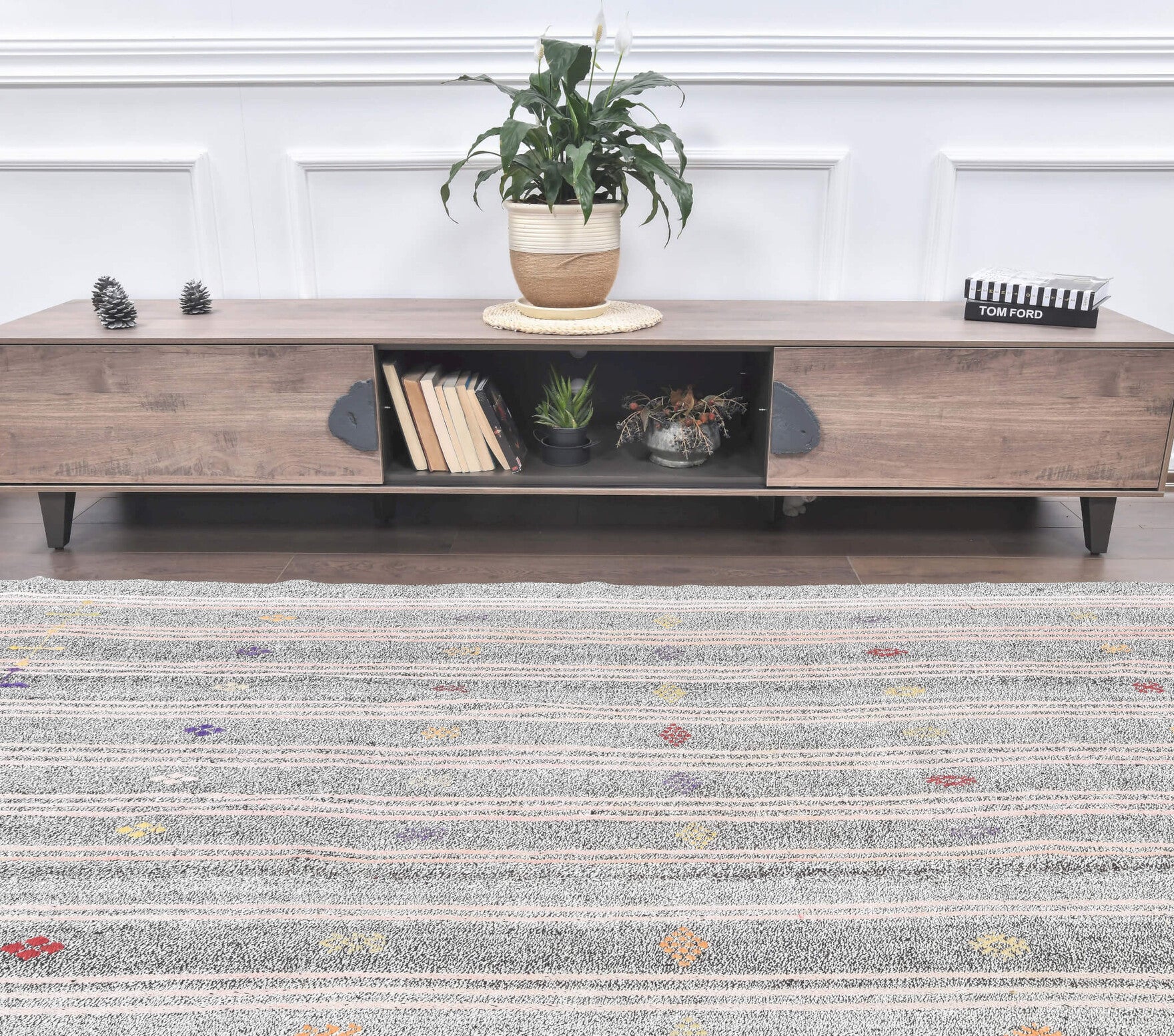 One-of-a-kind 1960s Anatolian vintage kilim rug in wool, 8' x 10'2"