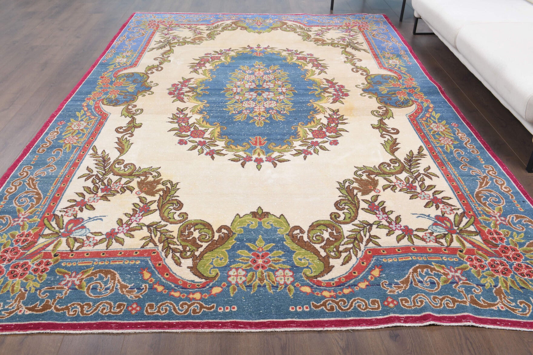 One-of-a-kind 1970s Persian vintage area rug in wool, 7'10" x 11'4"