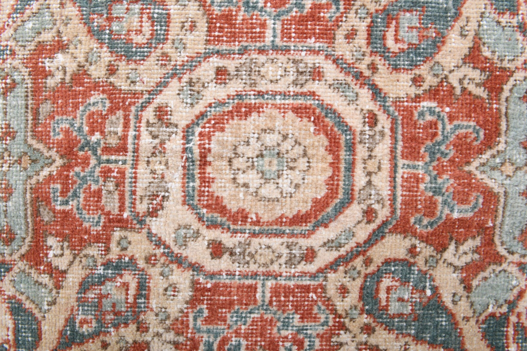 Zuhresema rug: 1970s handmade Anatolian rug with oriental motifs and cotton backing