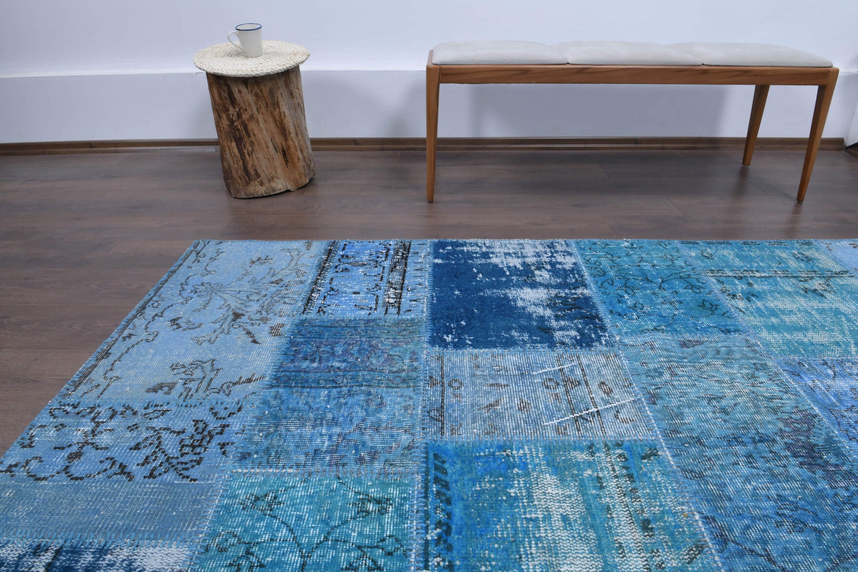 One-of-a-kind 1970s Anatolian vintage patchwork area rug in wool, 8'4" x 11'6"