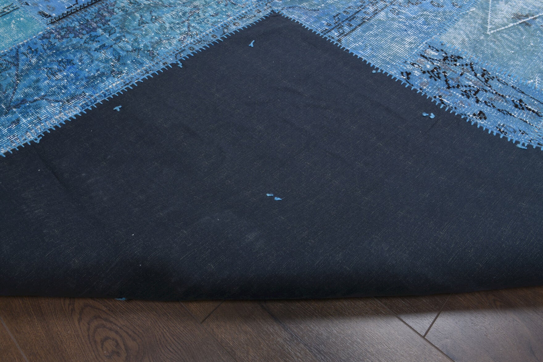 Authentic Anatolian vintage patchwork area rug (1970s) with tribal design – one-of-a-kind at Fame Rugs