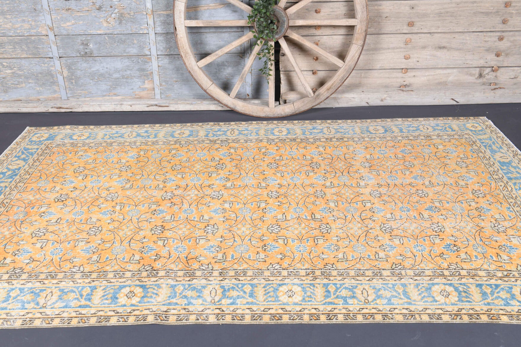 One-of-a-kind 1970s Anatolian vintage area rug in wool, 8'10" x 9'6"