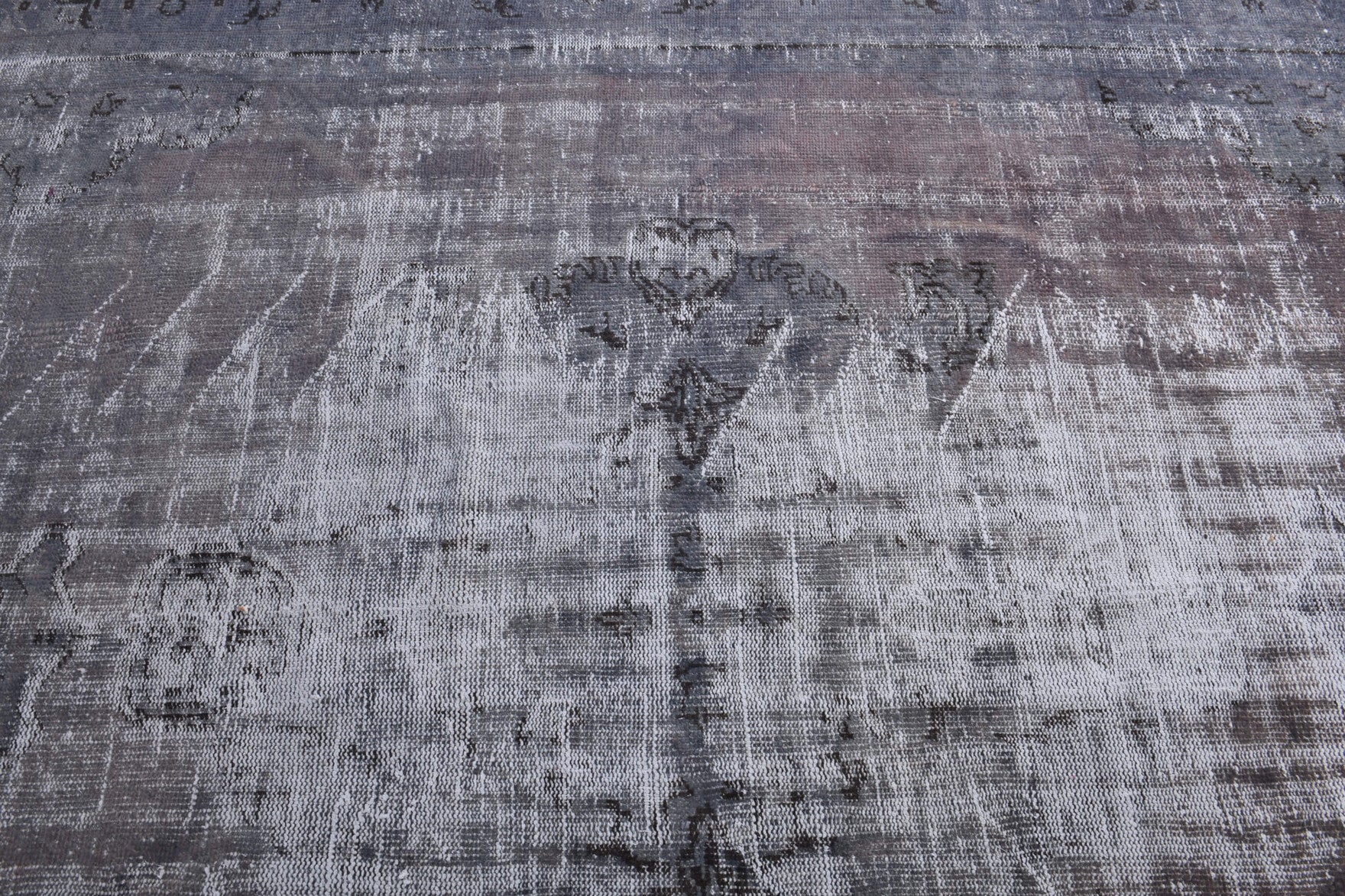 One-of-a-kind 1960s Anatolian distressed vintage area rug in wool, 8'9" x 12'3"
