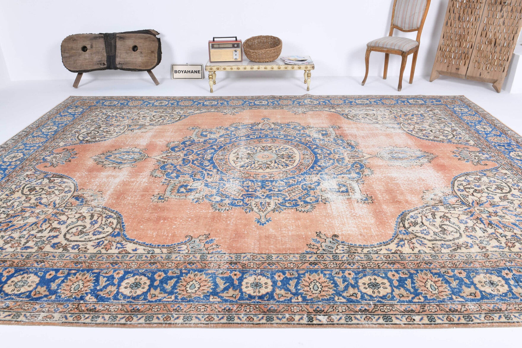 One-of-a-kind 1970s Anatolian vintage area rug in wool, 9'2" x 12'10"