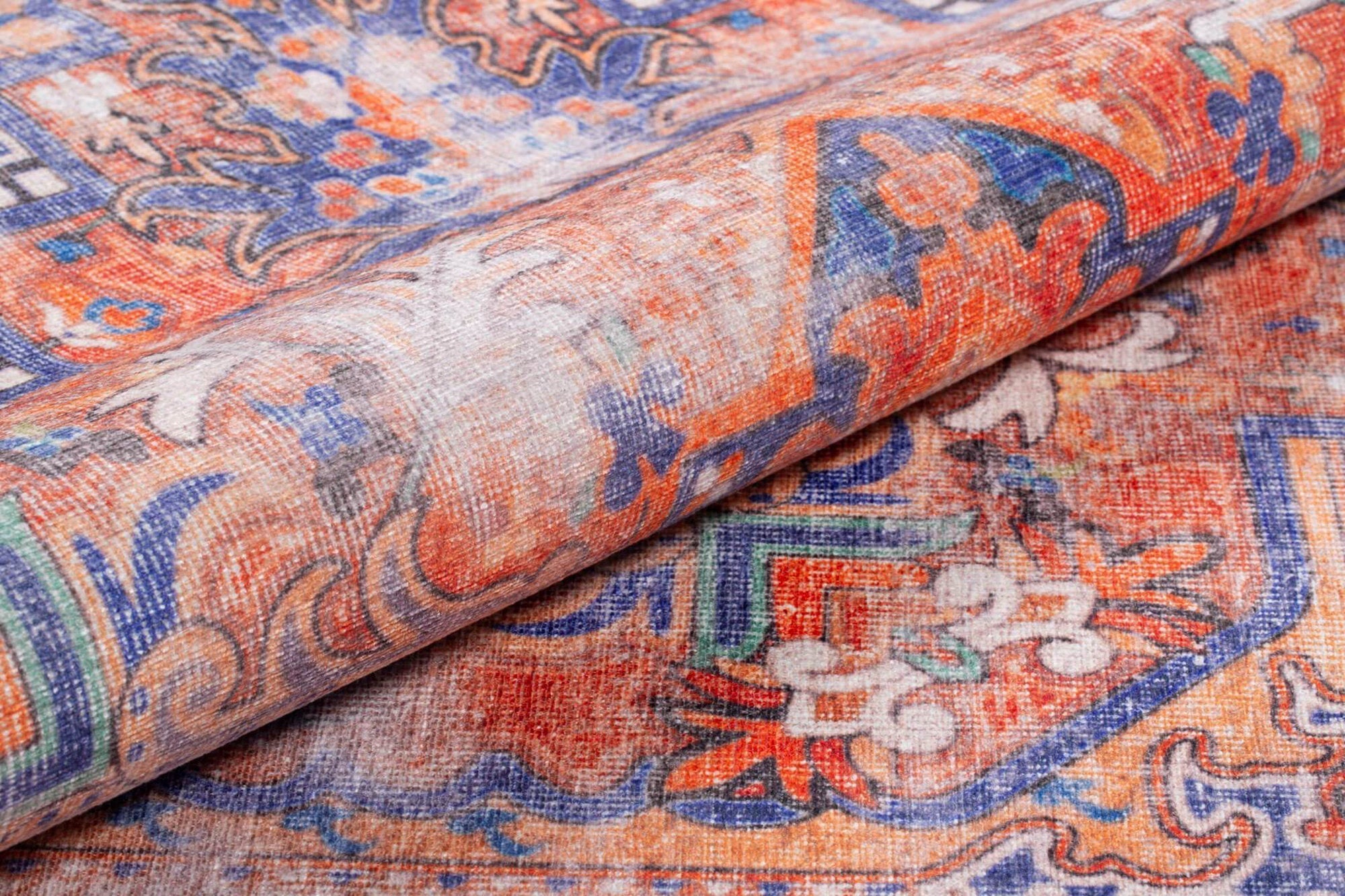 Afra Oriental Orange and Blue Faded rug