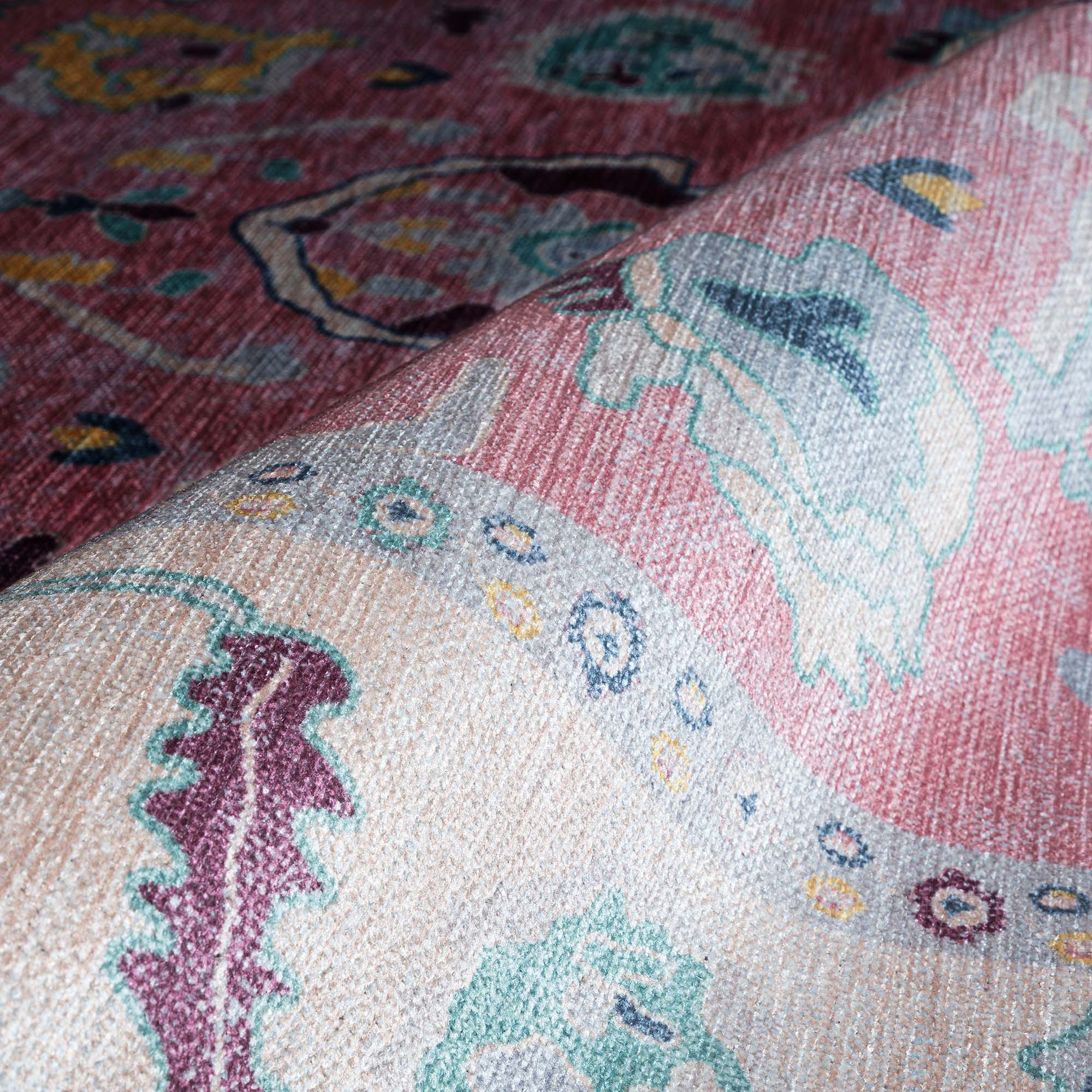 Alice Pale Pink Modern Oushak Rug