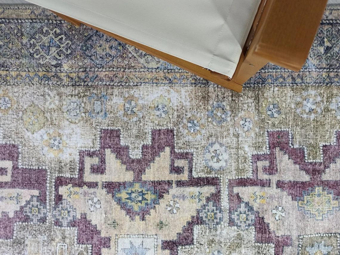 Alma Rug Turkish Beige Green Earth tones Rug