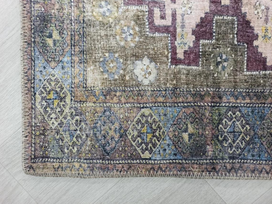 Alma Rug Turkish Beige Green Earth tones Rug