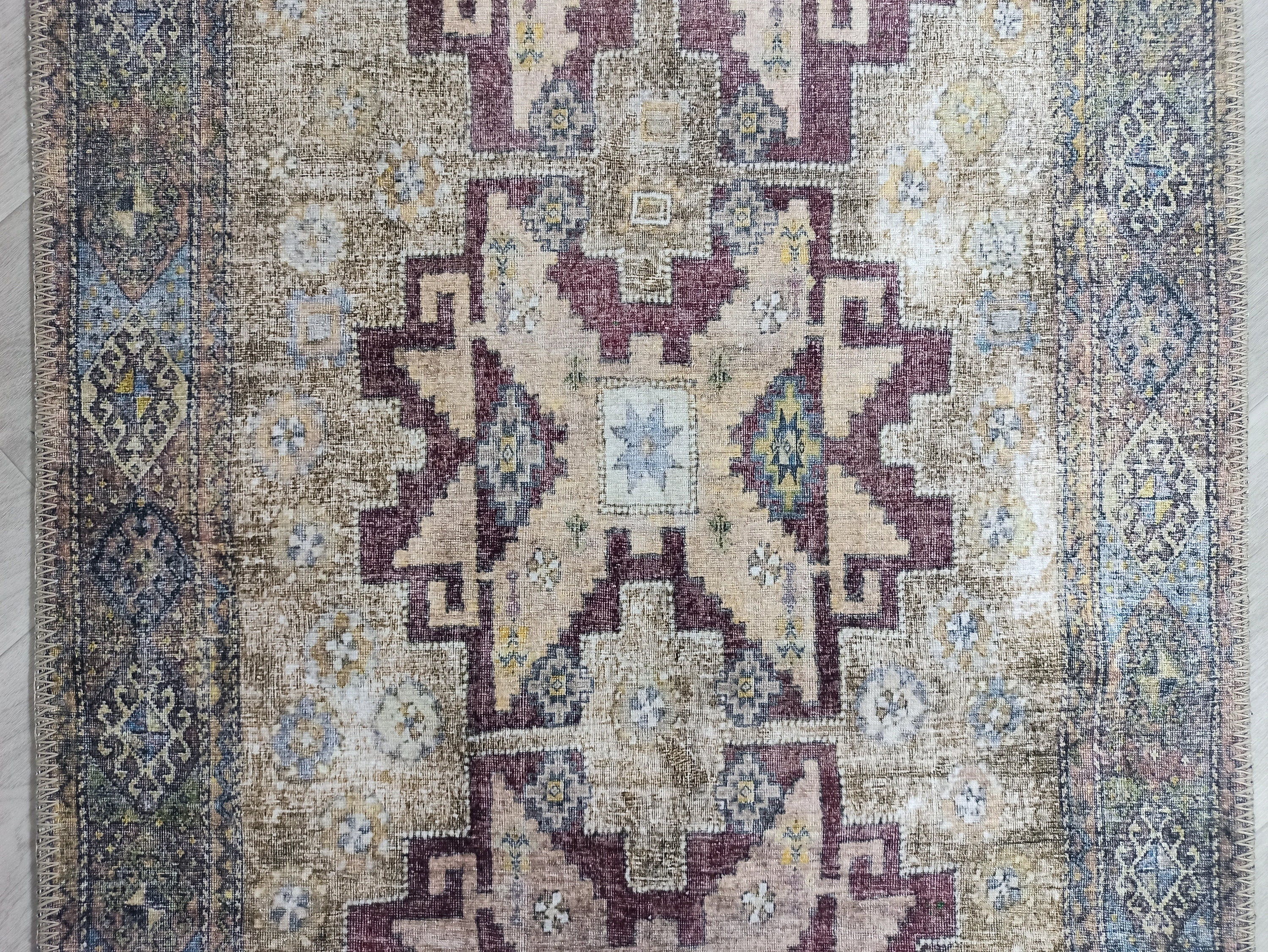 Alma Rug Turkish Beige Green Earth tones Rug
