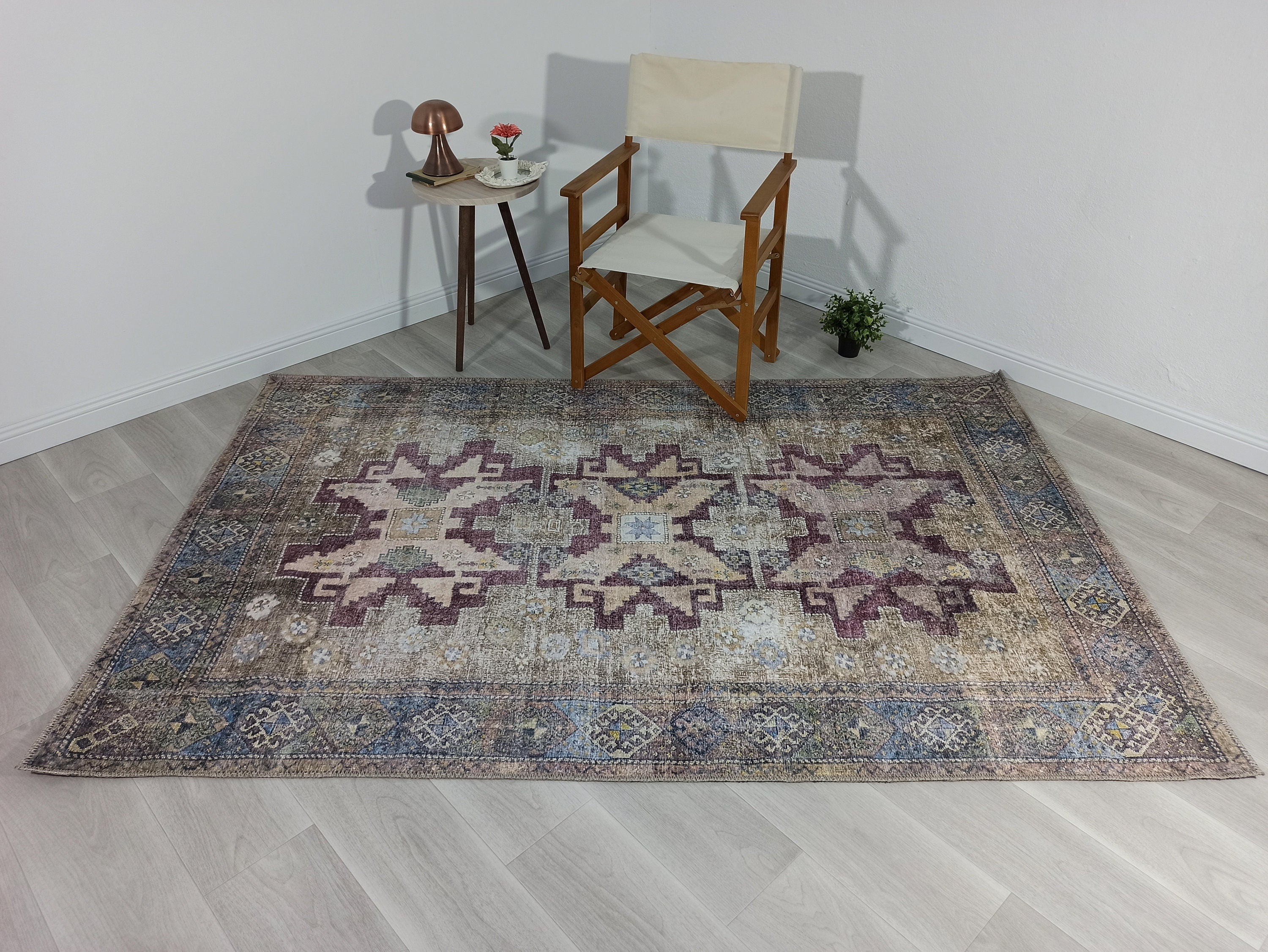 Alma Rug Turkish Beige Green Earth tones Rug