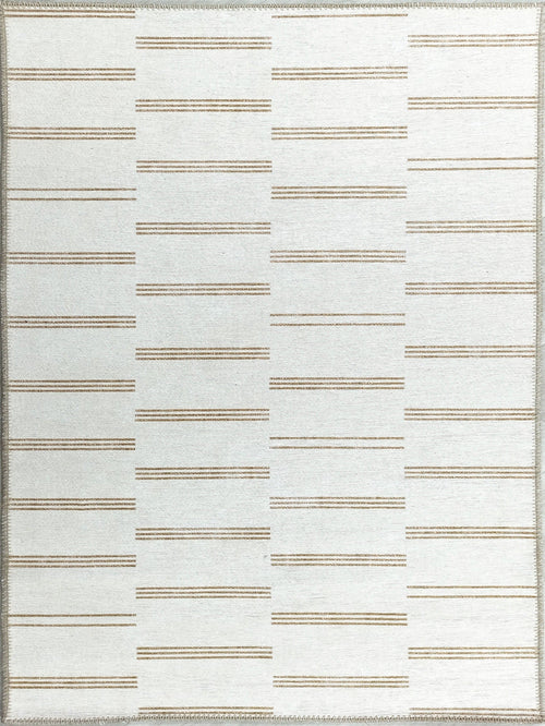Ana Rug Turkish Neutral Striped Faded Beige Brown Rug