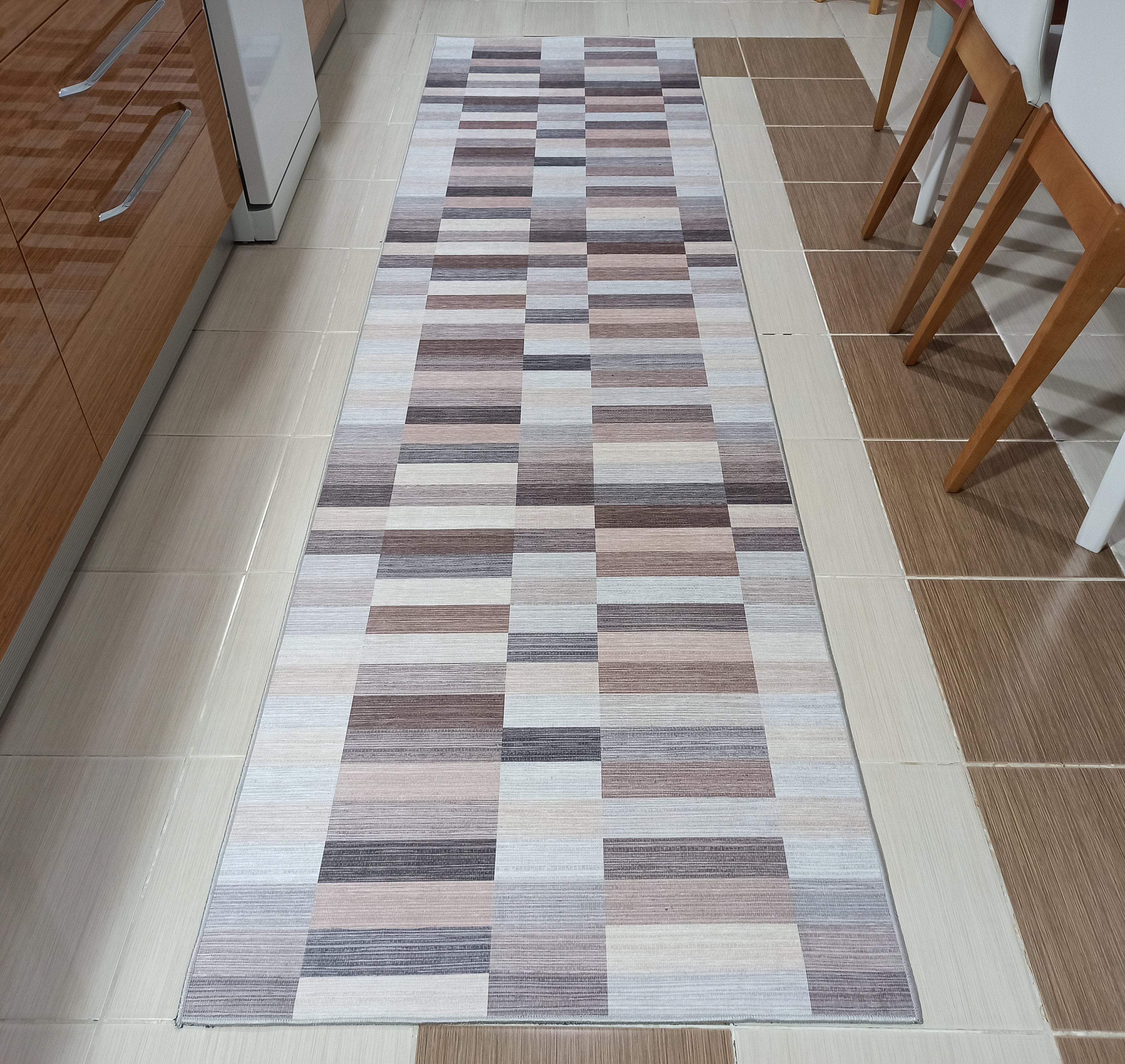 Aram Rug Modern Beige Brown Rug