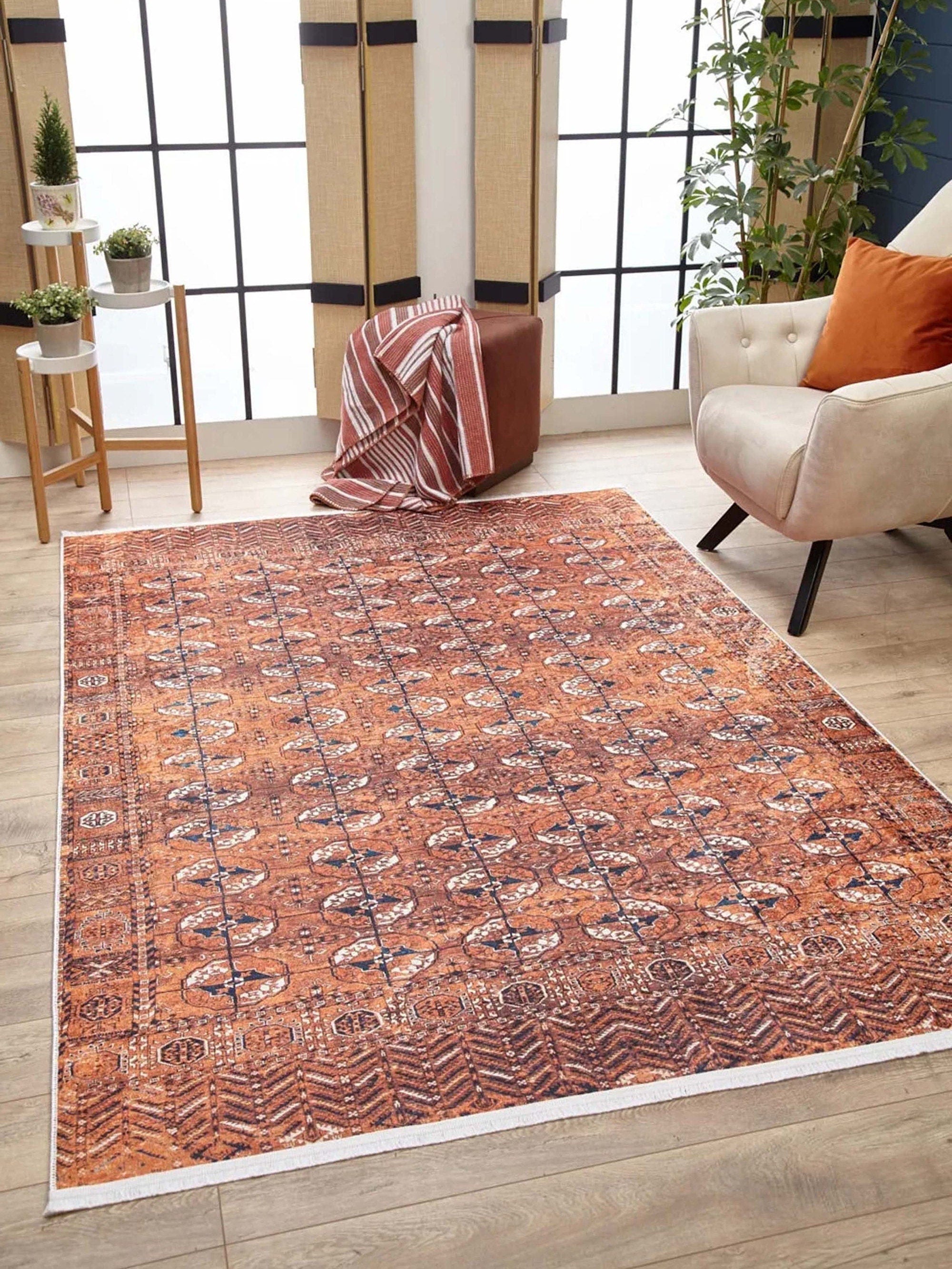 Arda Turkish Kilim Orange & Silver Rug