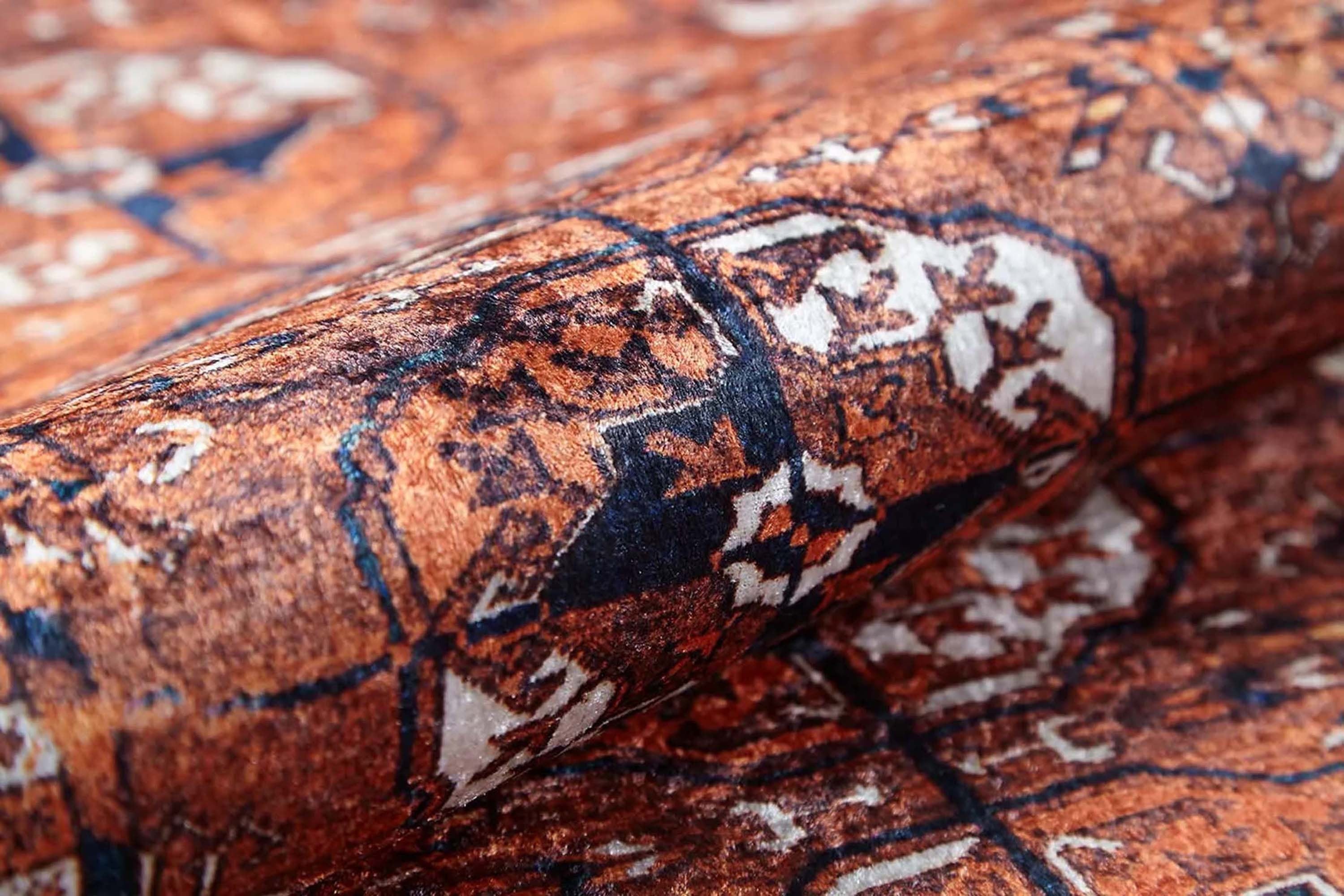 Arda Turkish Kilim Orange & Silver Rug