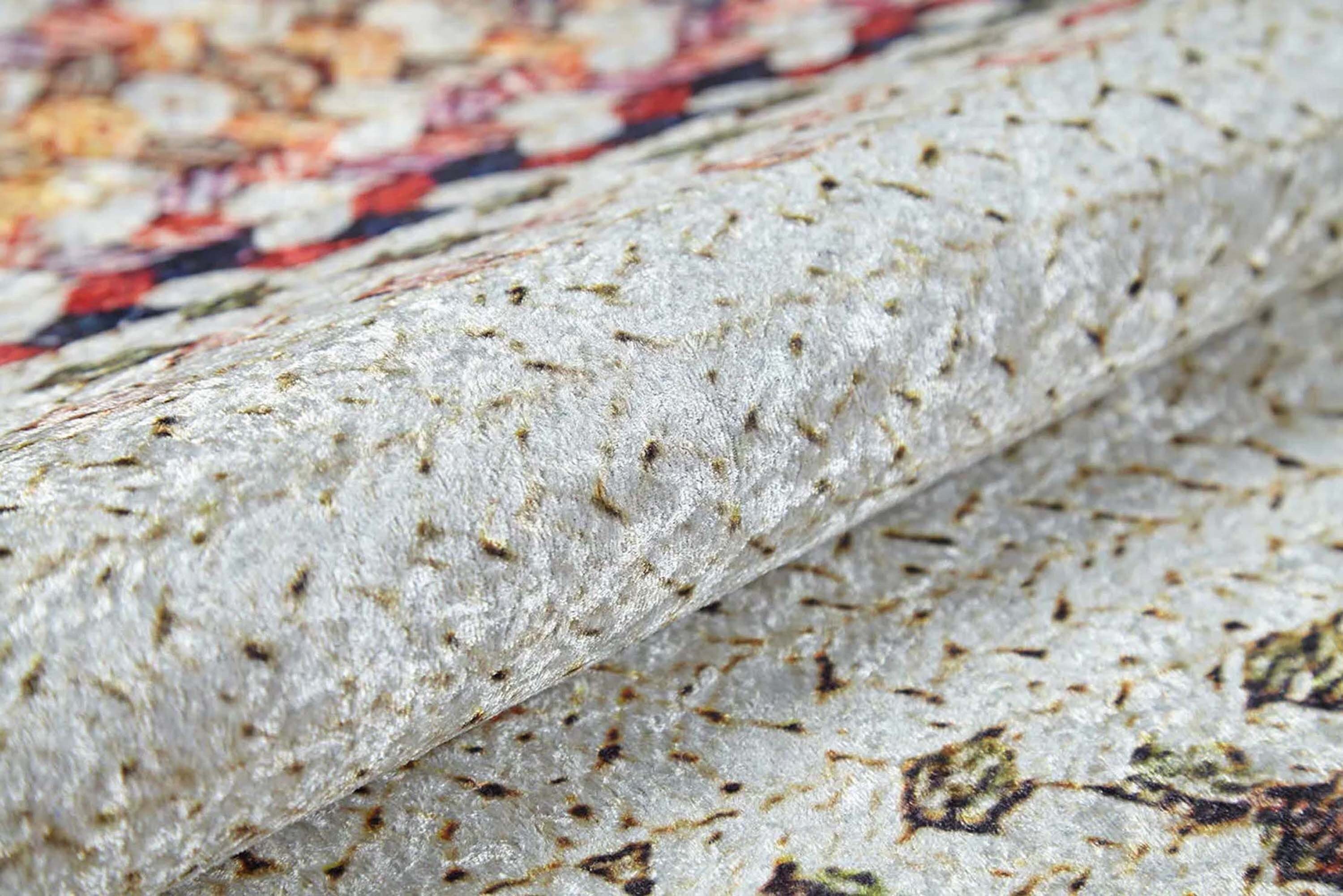 Ariana Neutral White Flatweave Colorful Rug