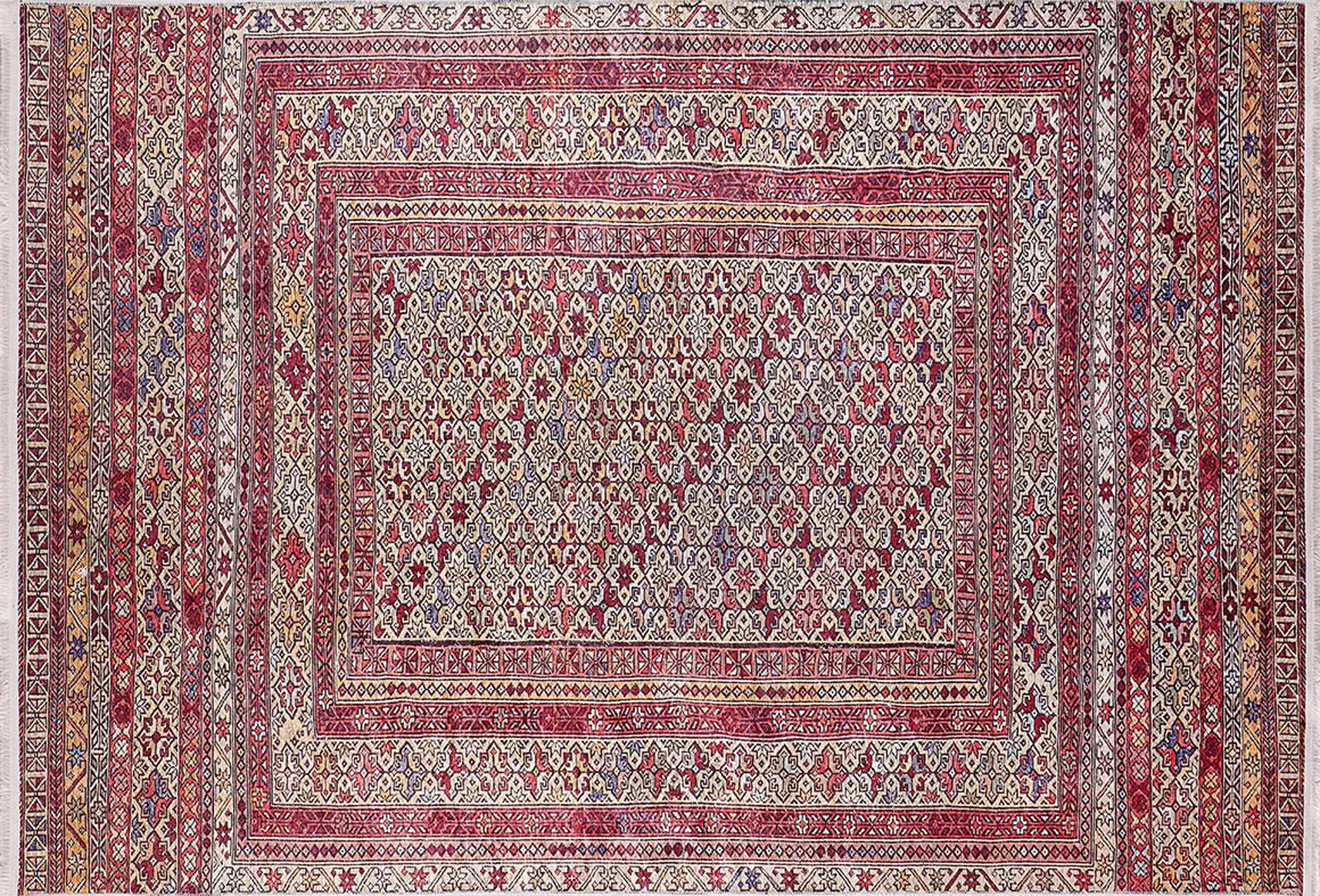 Arsa Turkish Oushak Red Beige Rug