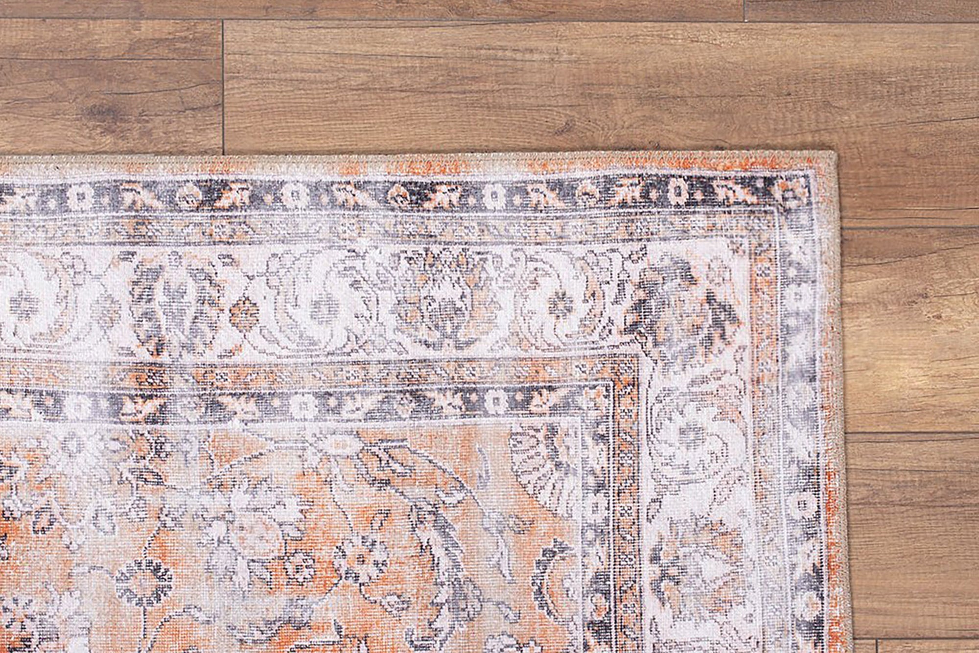 Arva Turkish Faded Orange and Brown Rug