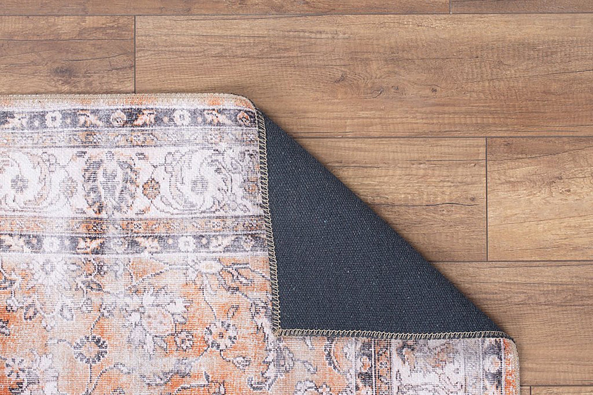 Arva Turkish Faded Orange and Brown Rug