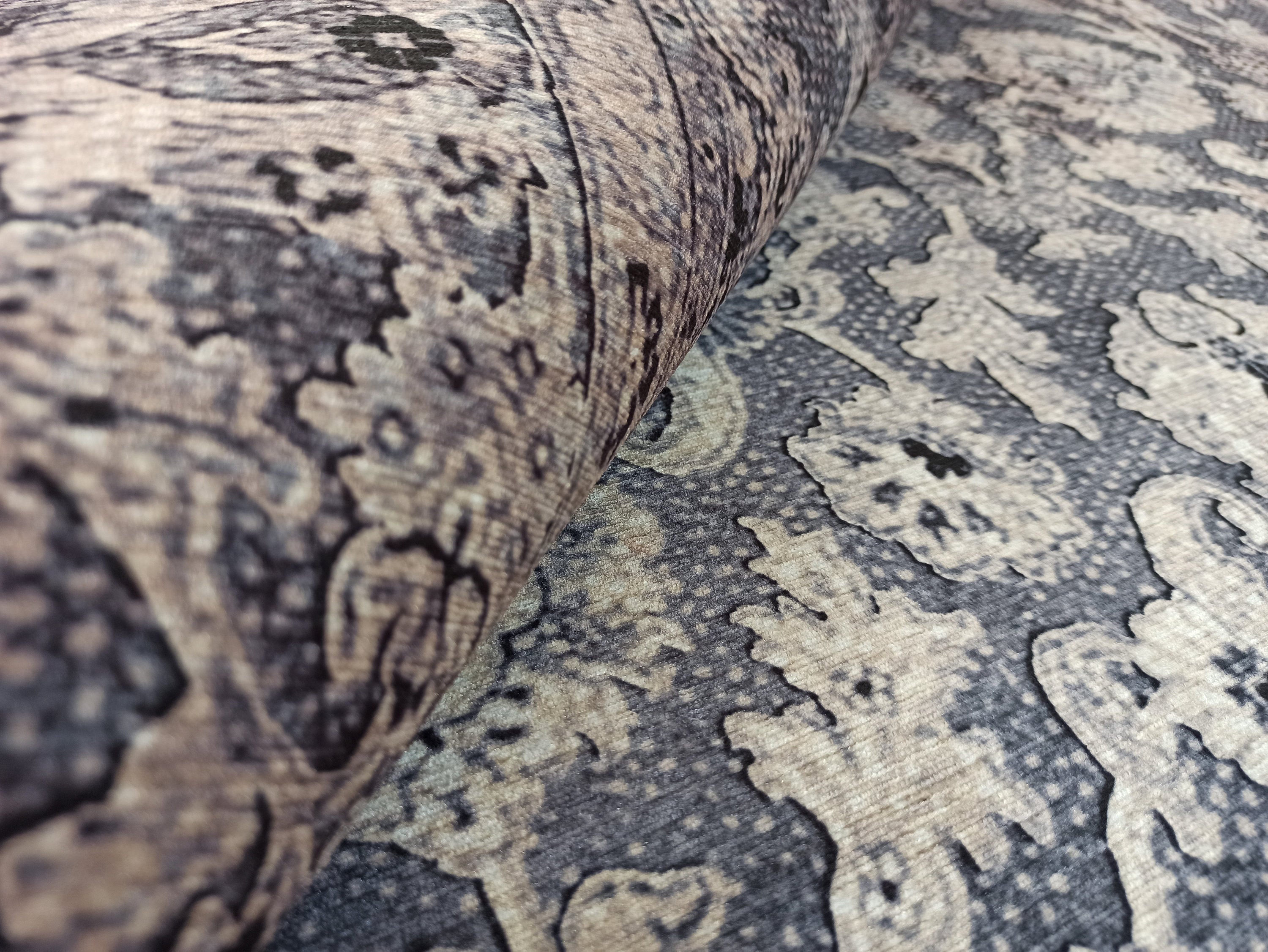 Asena Area Rug | Persian Navy Blue Gray Faded Rug