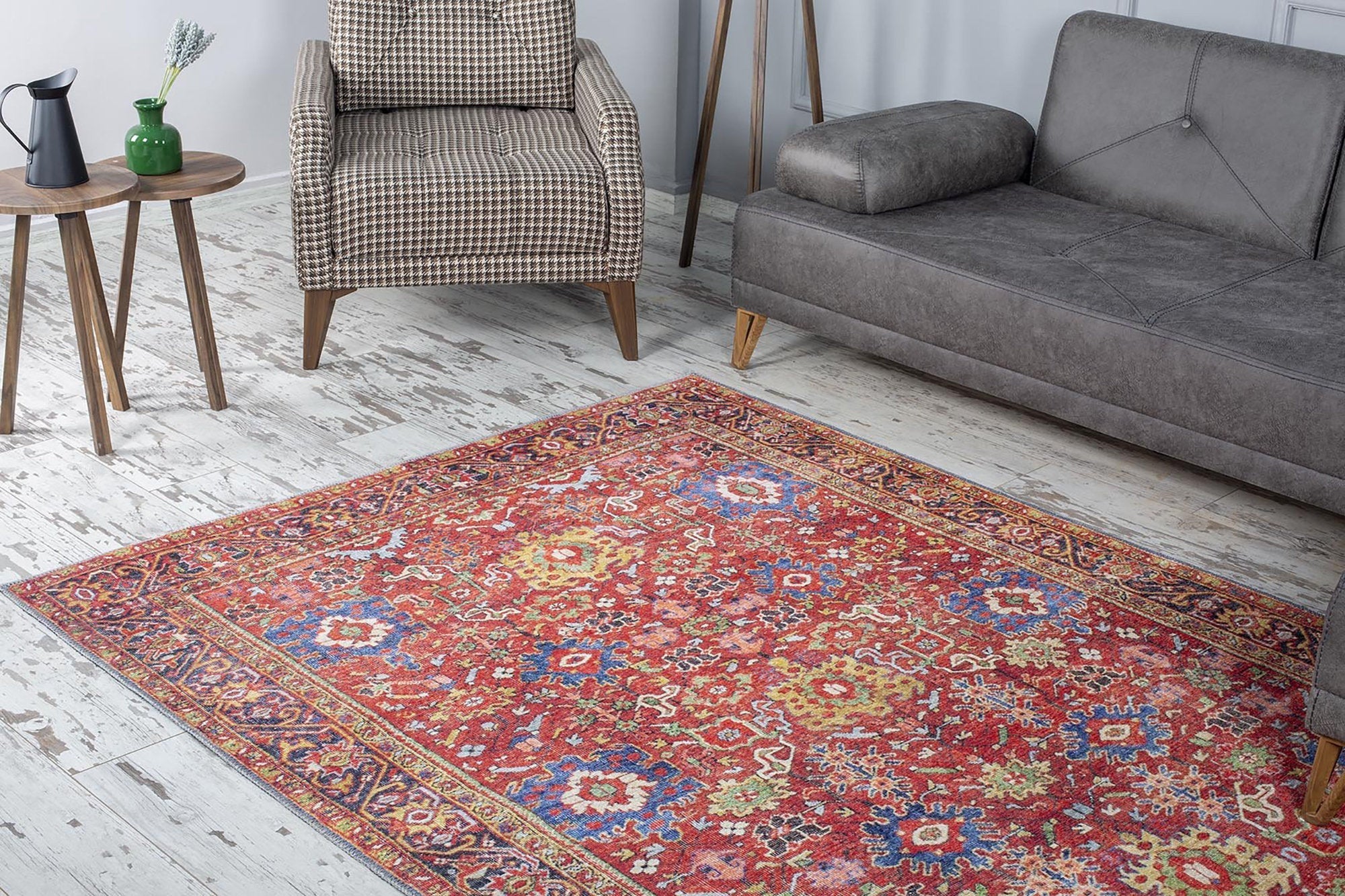 Aya Turkish Colorful Floral Rug