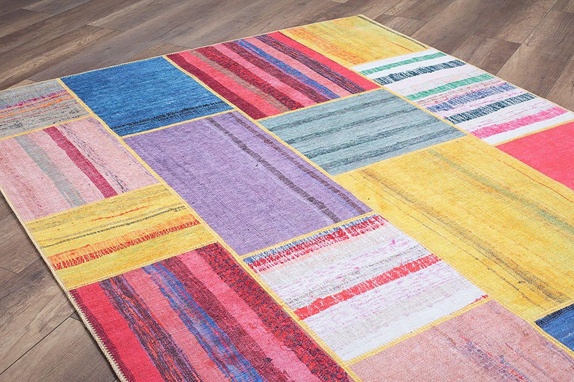 Azay Rag Rug Summer Colorful Rag Rug