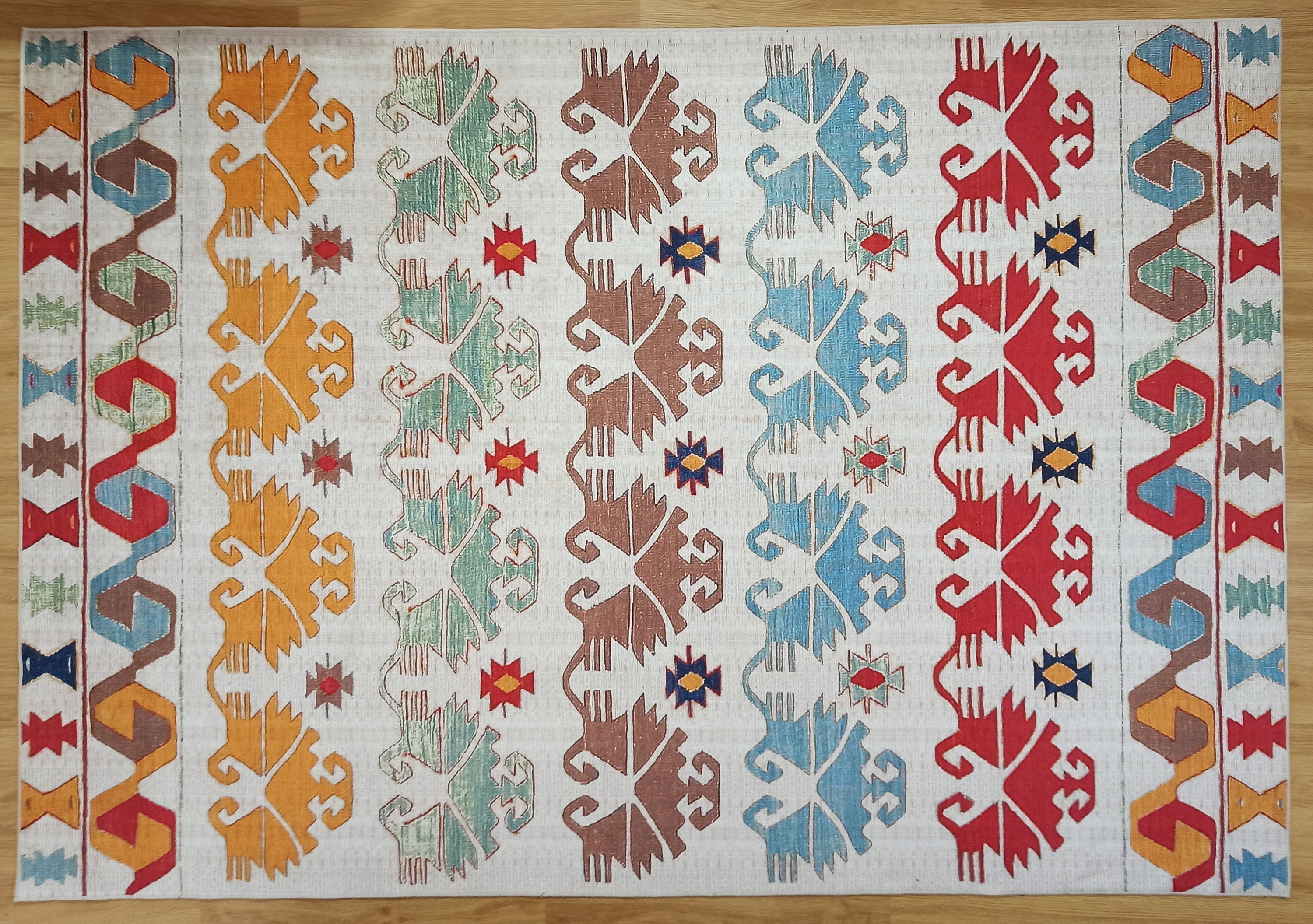 Azay Rug Turkish Colorful Rug