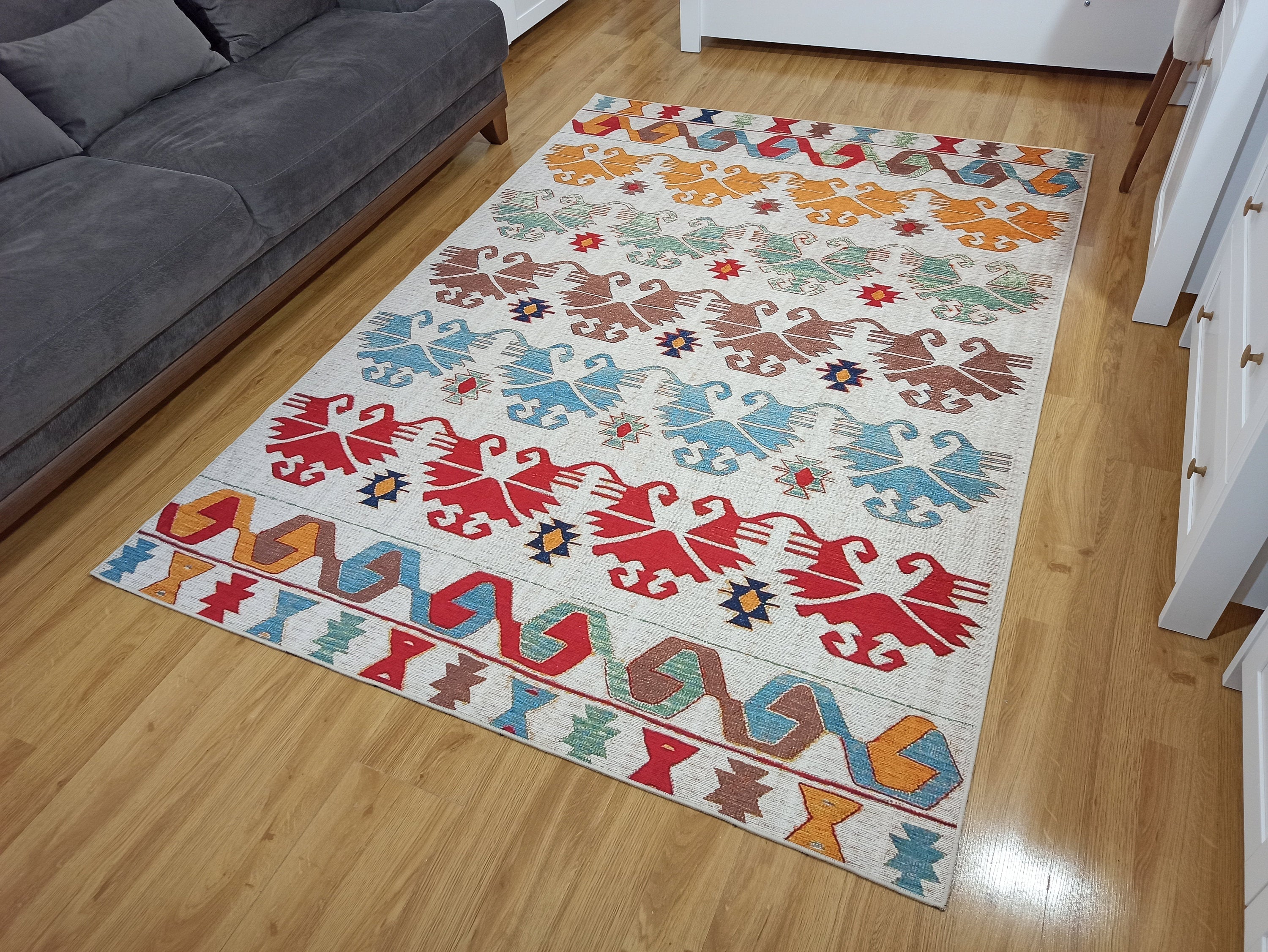 Azay Rug Turkish Colorful Rug