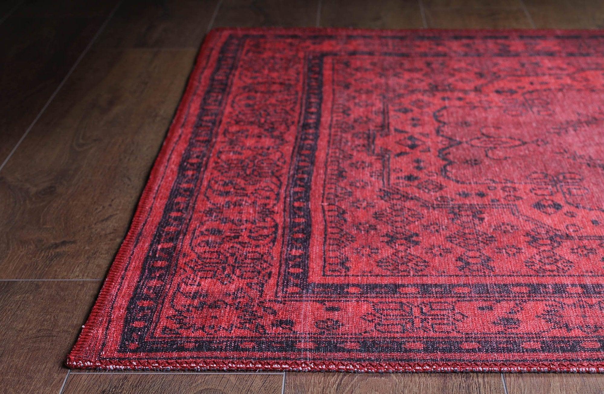 Azra Turkish Vintage Red and Blue Rug