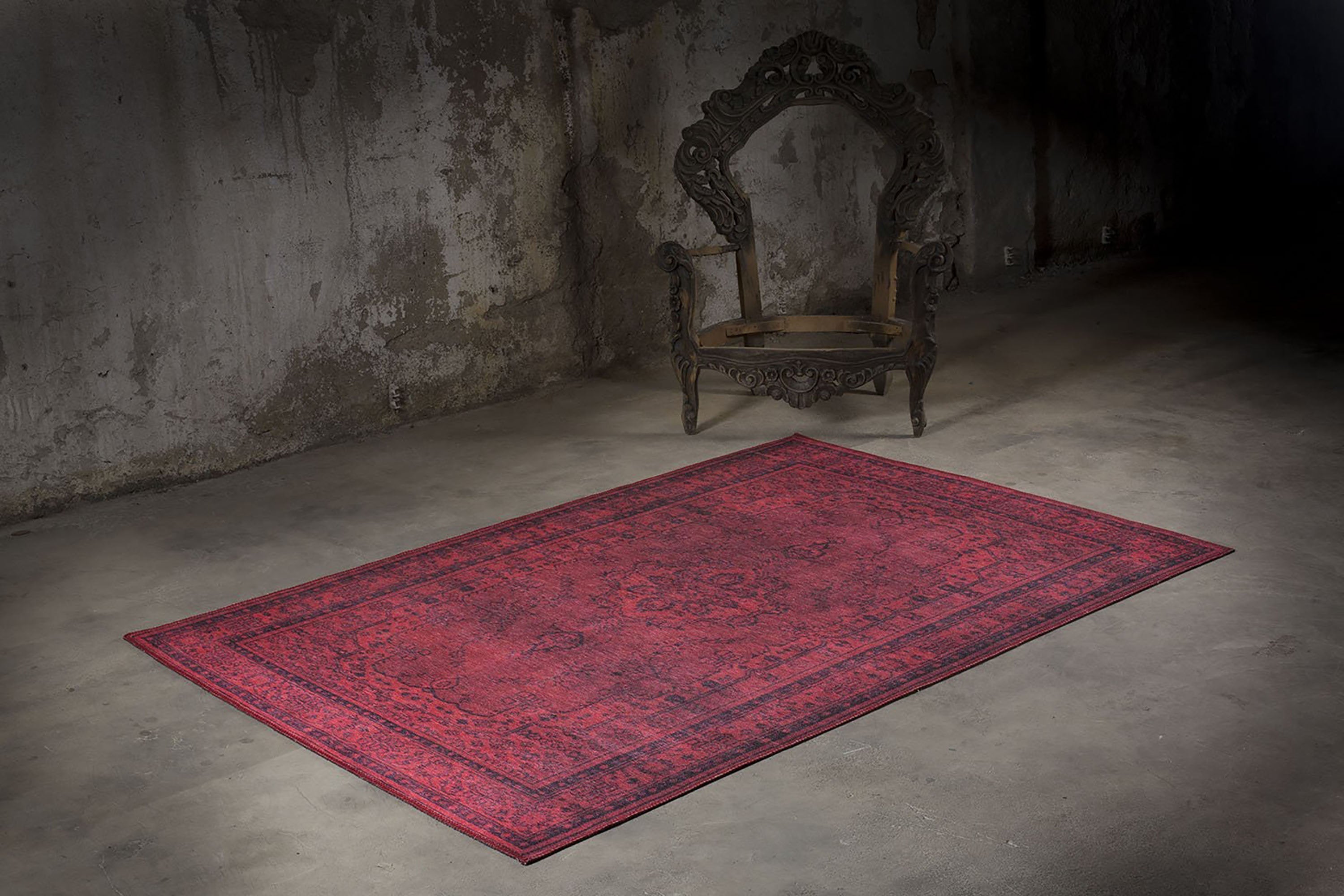 Azra Turkish Vintage Red and Blue Rug