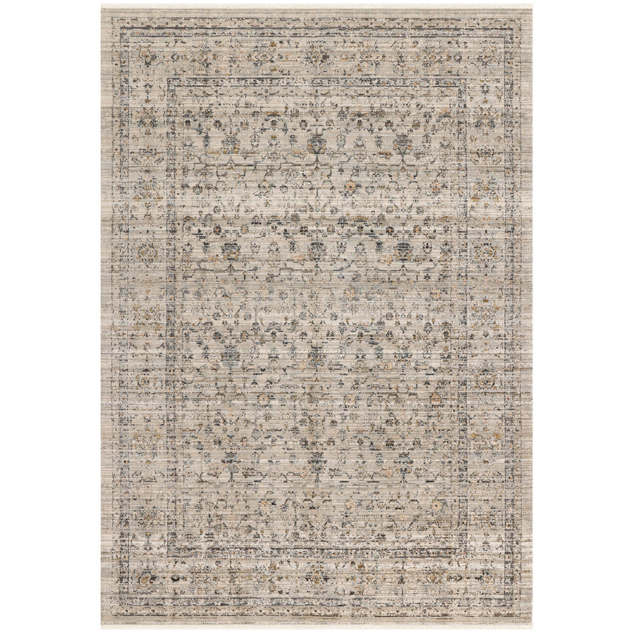 Terracotta & Cream Traditional Bordered Rug
