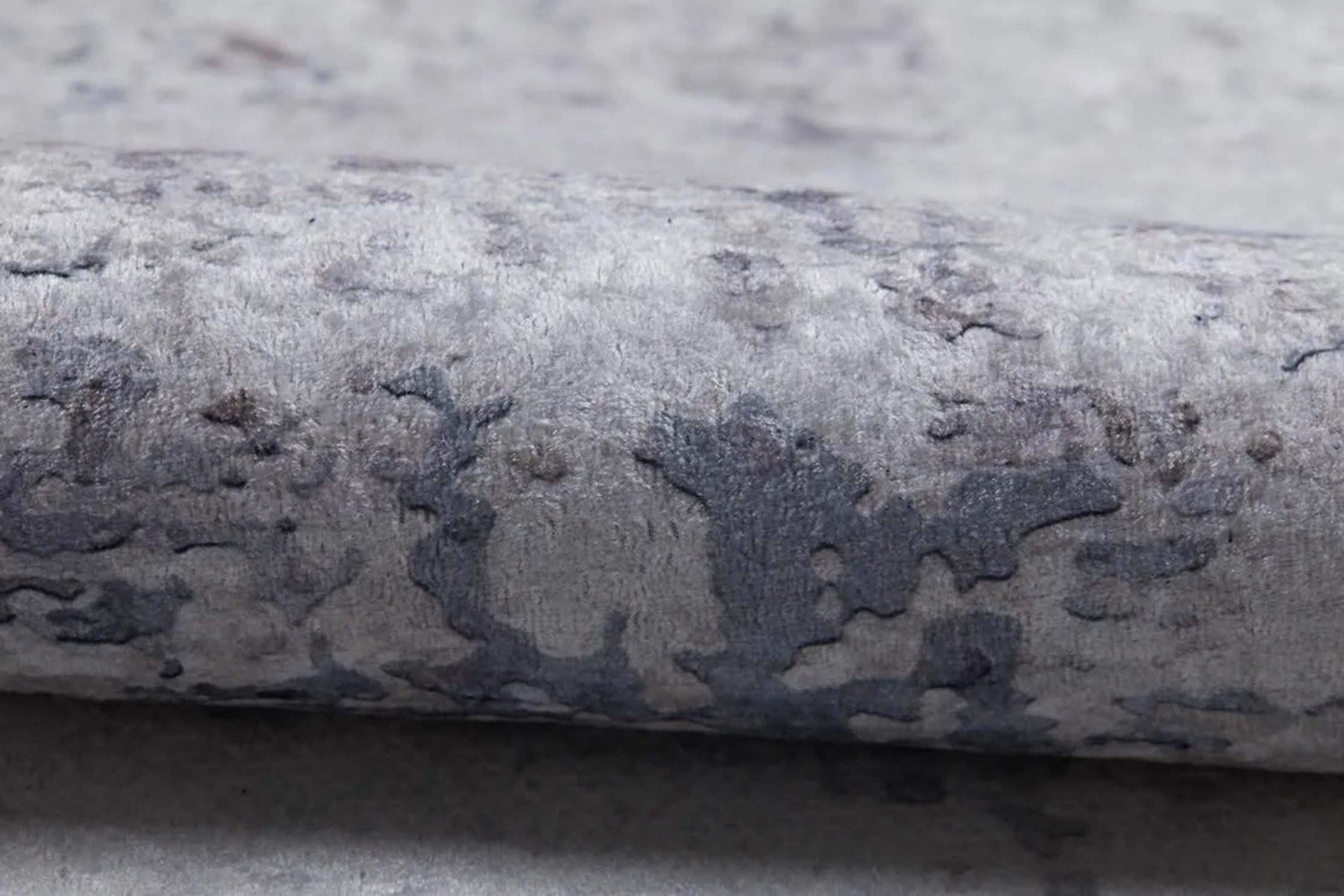 Bayda Turkish Distressed Abstract Gray Ivory Rug