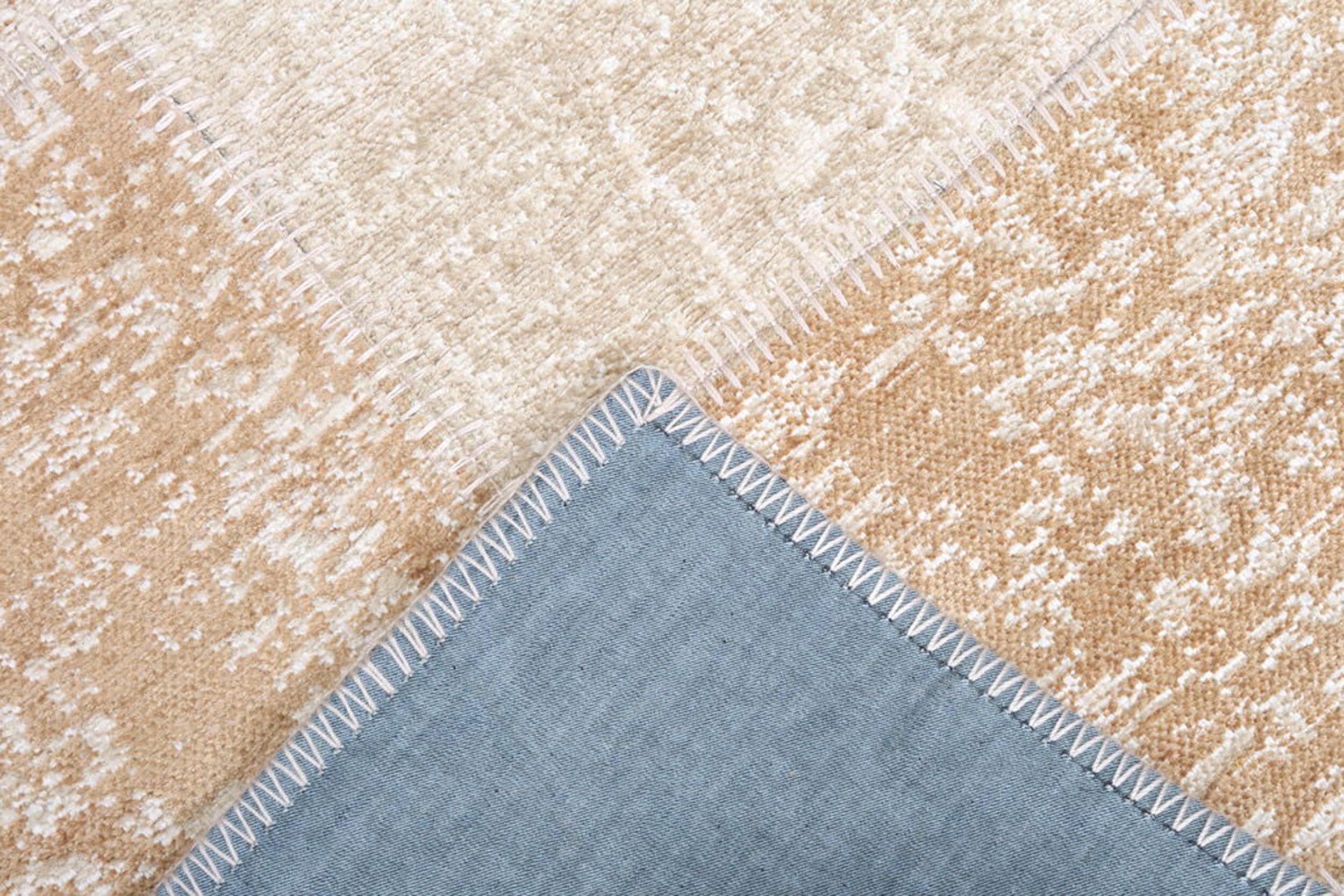 Ayden Beige Patchwork Distressed Turkish Rug