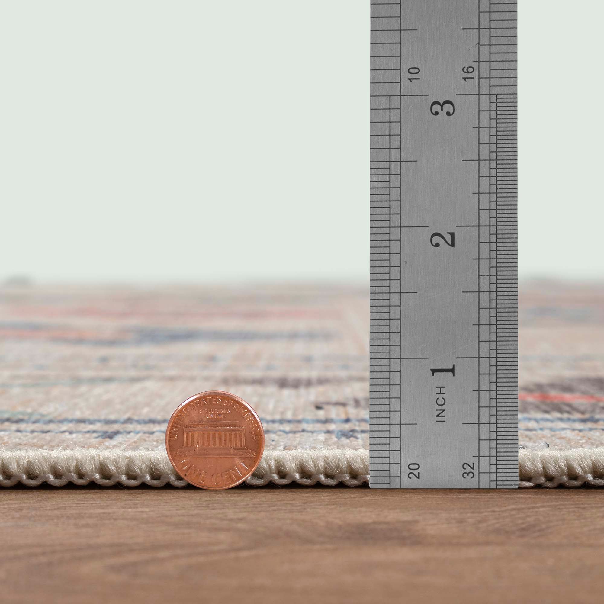 Beige Oushak Area Washable Rug