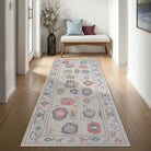Beige Oushak Area Washable Rug
