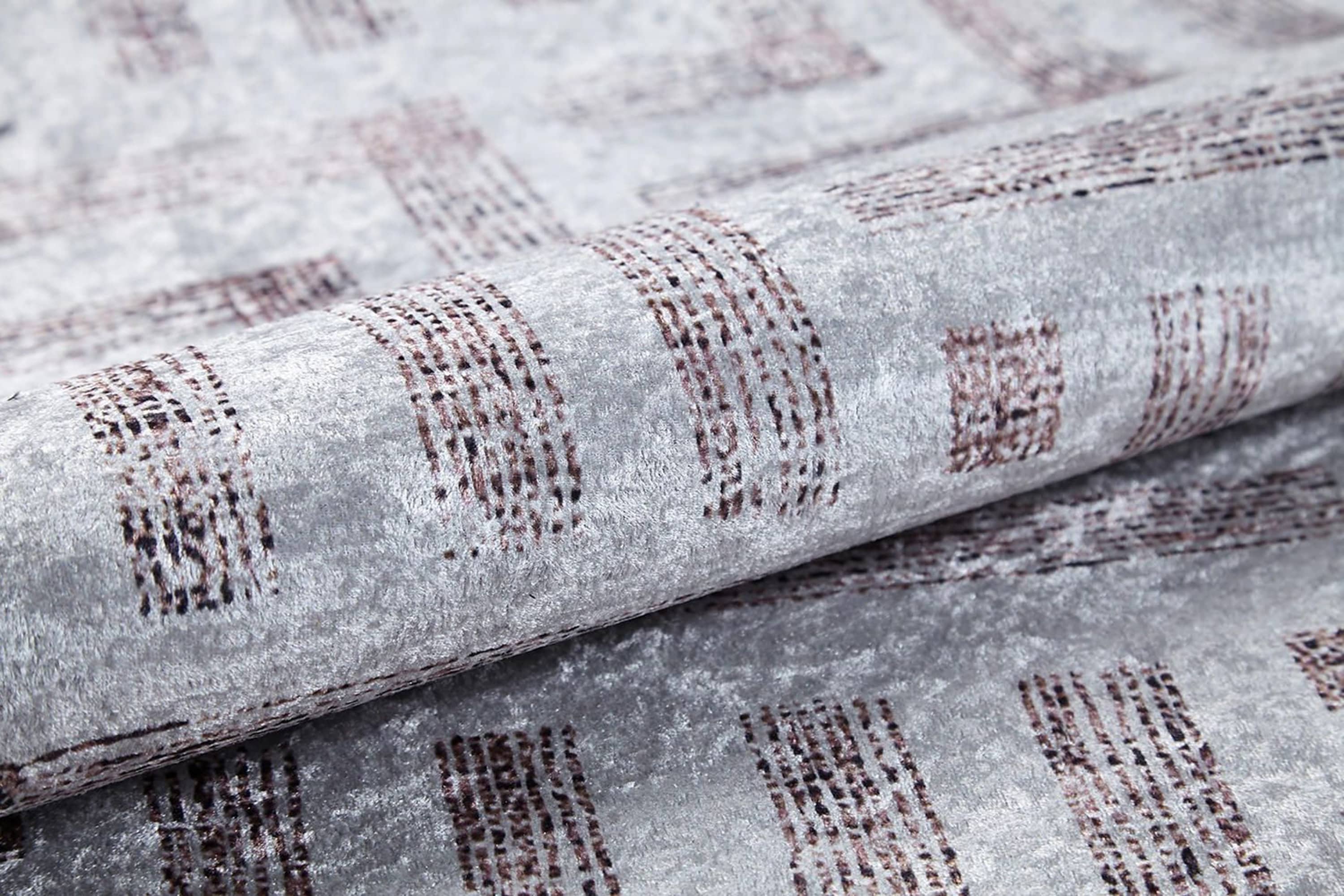 Beypa Pearl Brown Rug Black & White Geometric Area Rugs