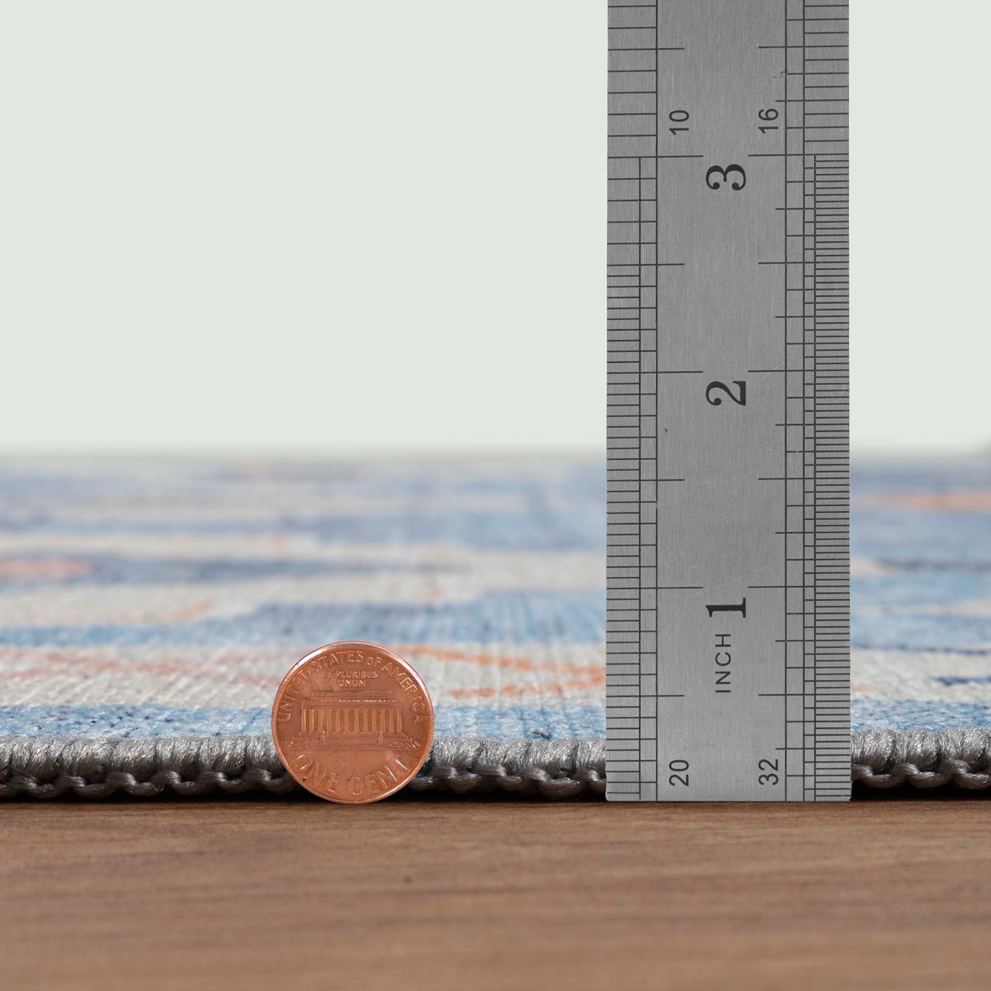 Blue Boho Oushak Washable Rug