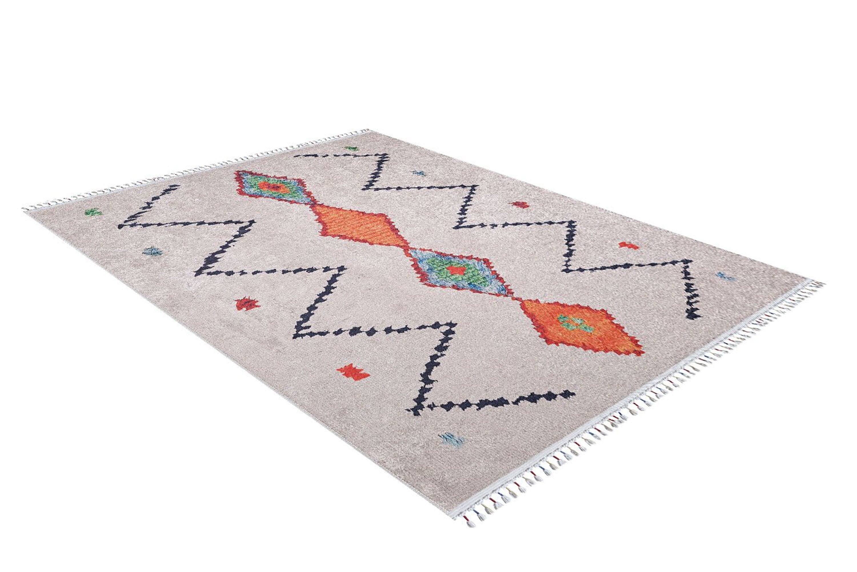 Borda Moroccan White Kilim Rug