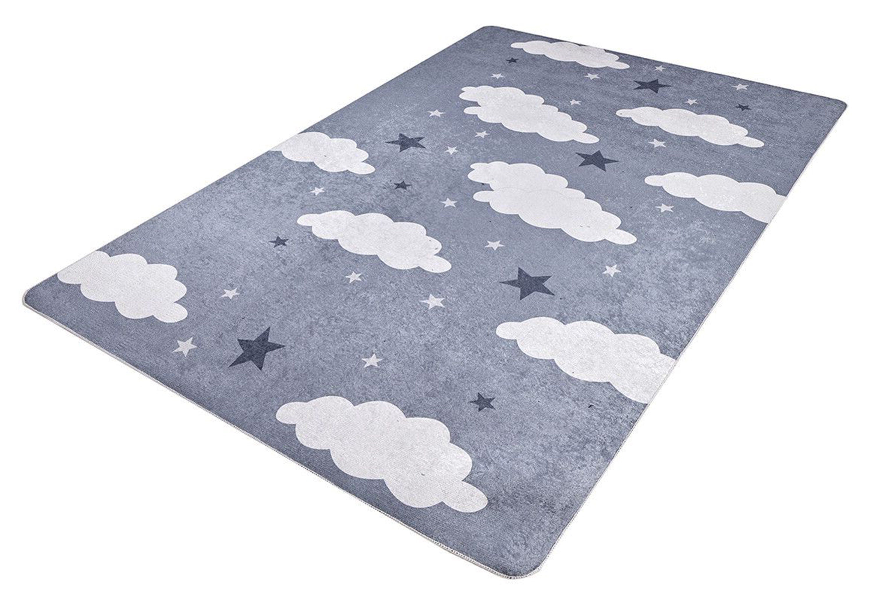 Cloudy Rug Gray Kids Rug