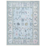 Corinne Pastel Blue Cream Modern Oushak Rug