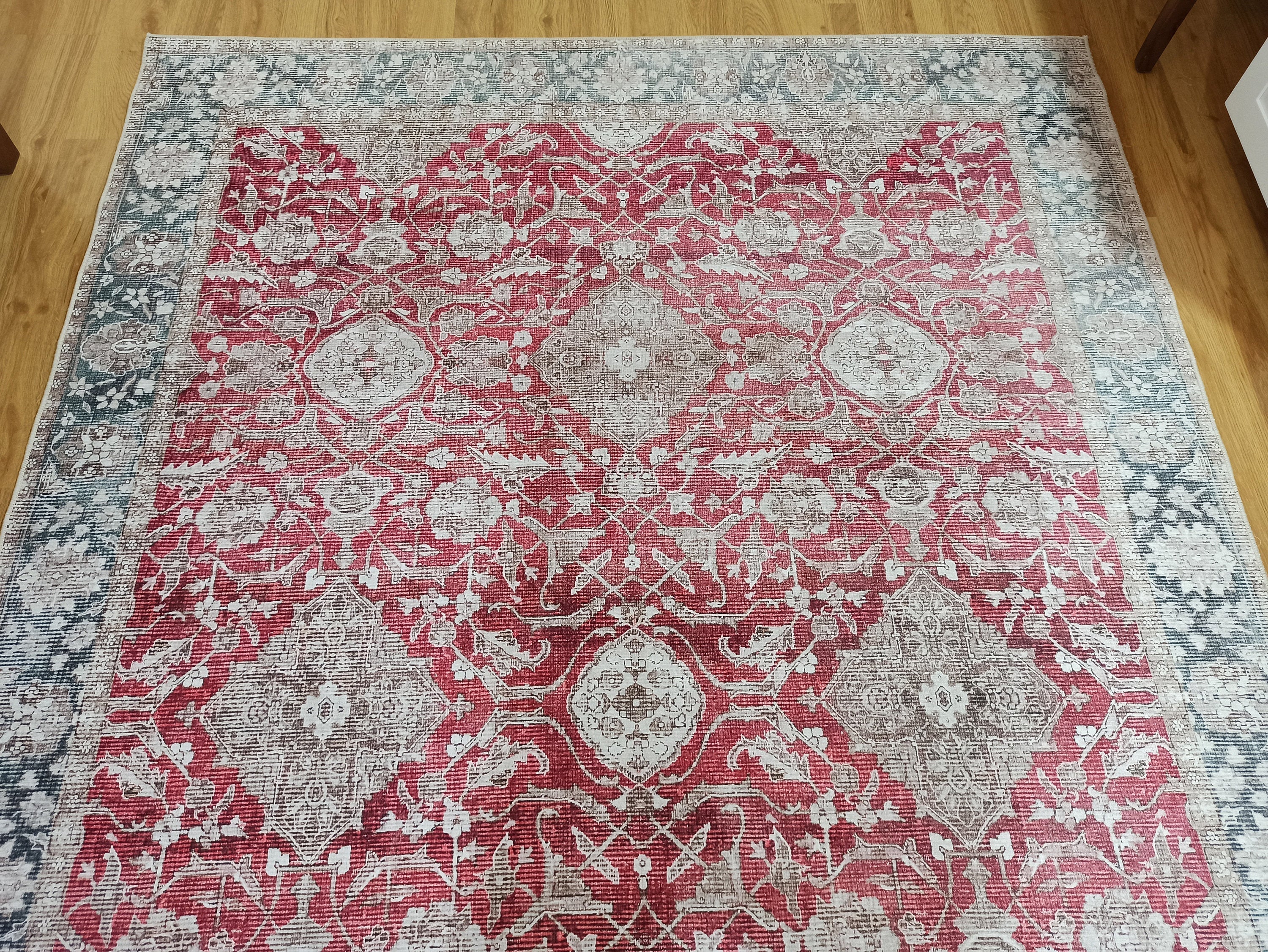 Dada Persian Vintage Red & Neutral Gray Rug