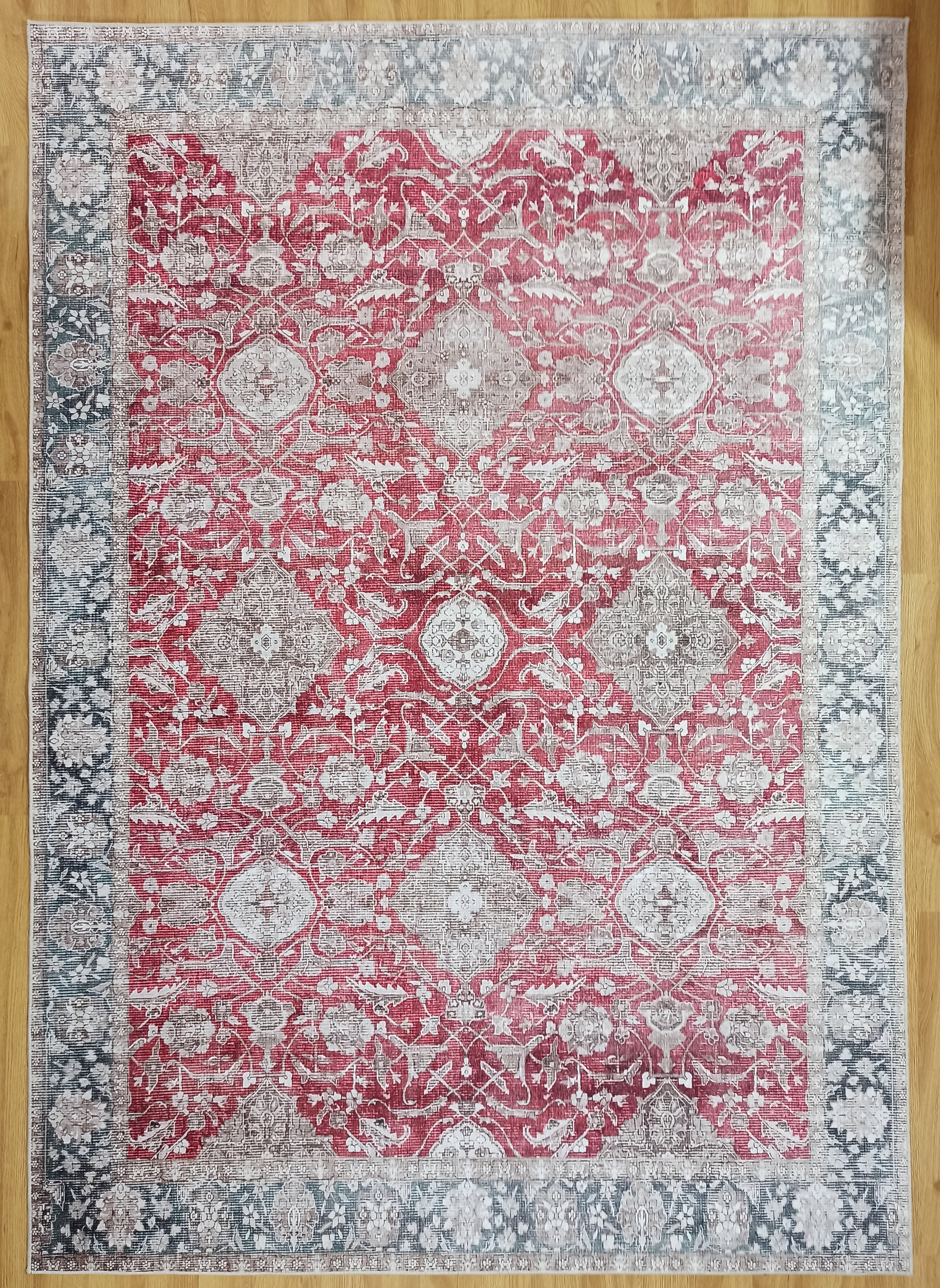 Dada Persian Vintage Red & Neutral Gray Rug