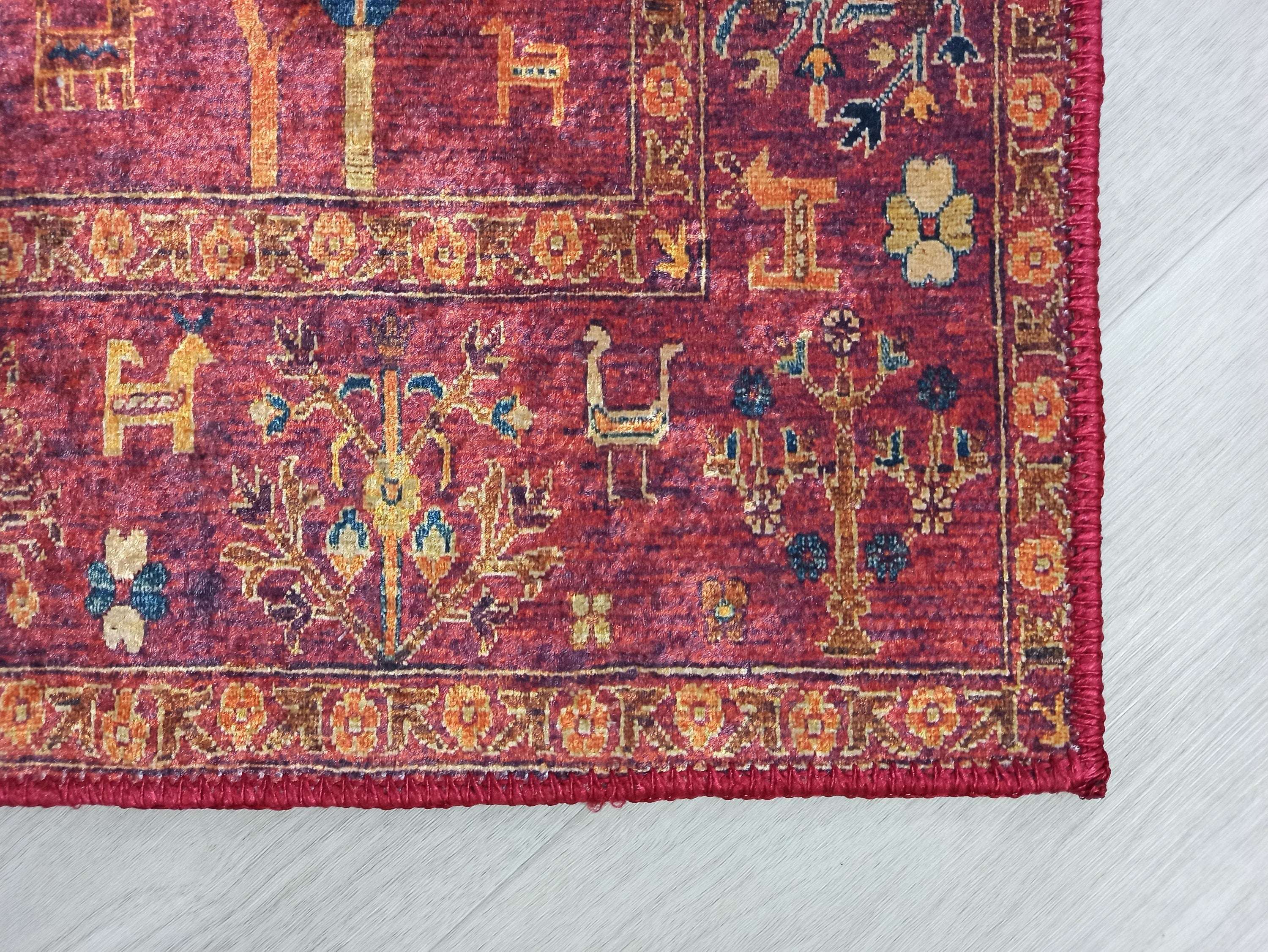 Damla Rug Turkish Ethnic Red Kilim Rug