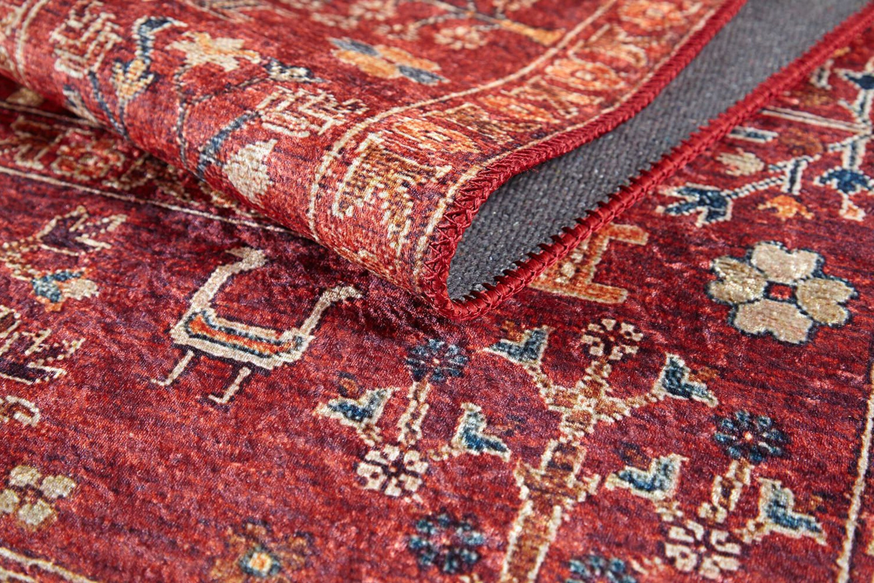Damla Rug Turkish Ethnic Red Kilim Rug