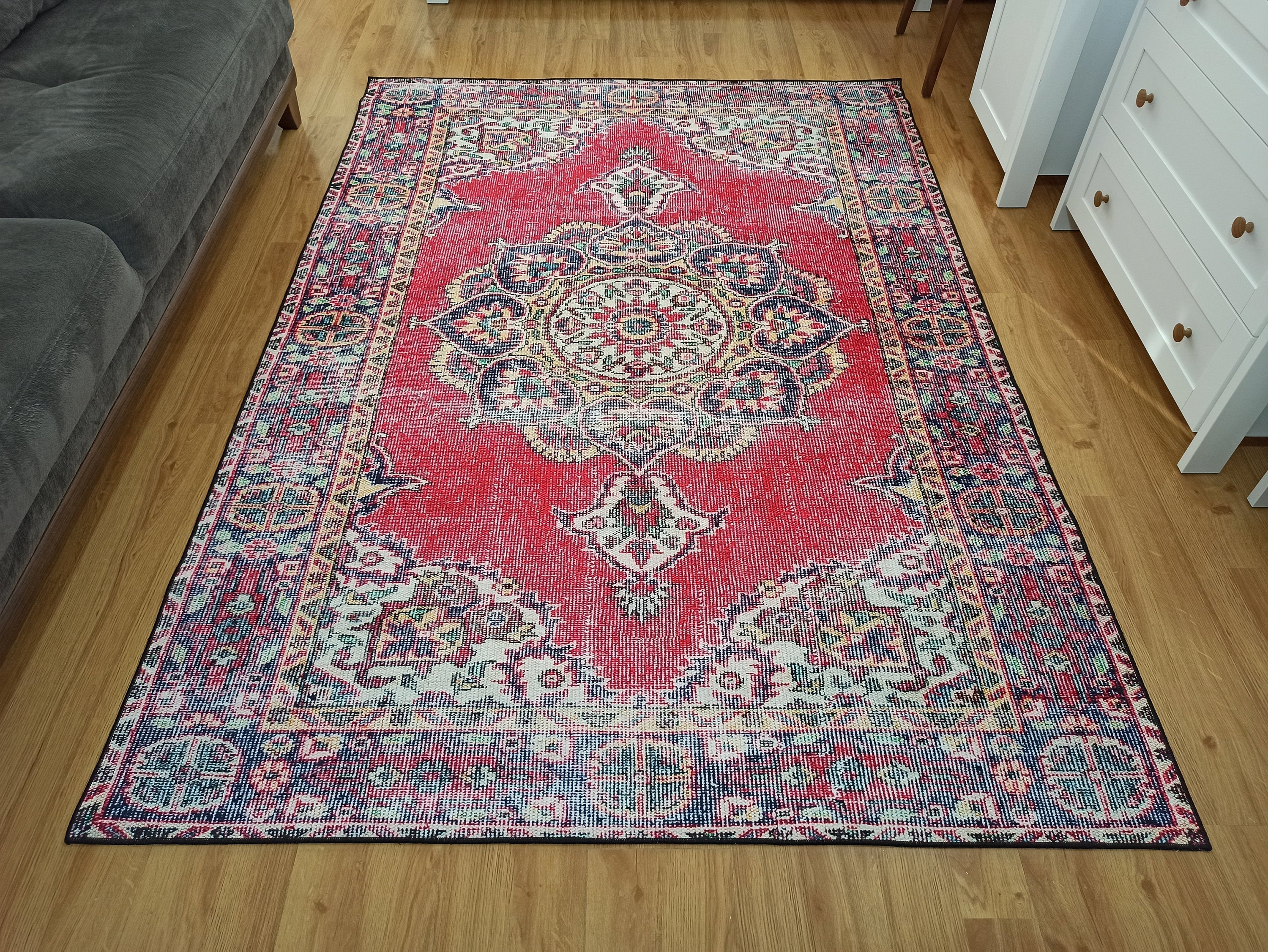 Darya Rug Turkish Red Vintage Area Rug