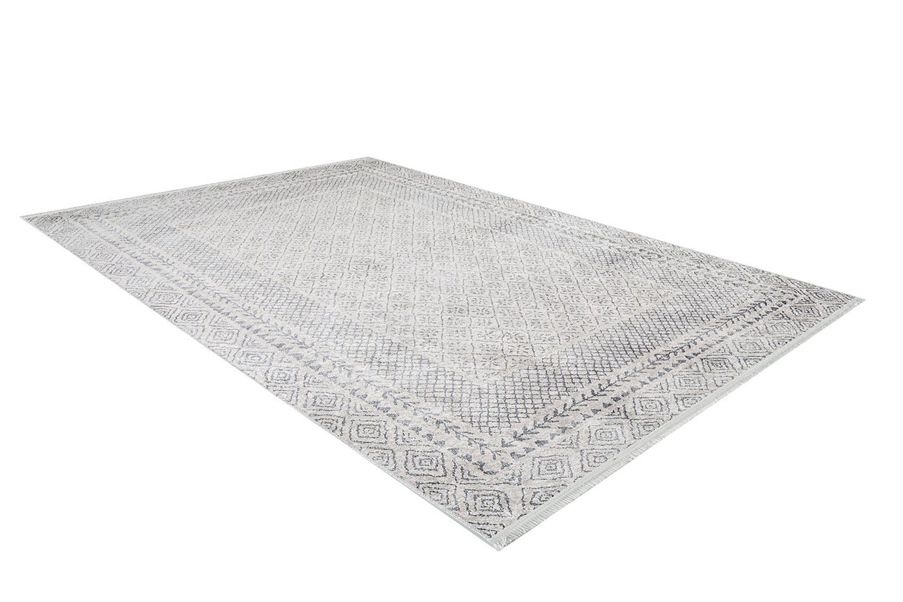 Diala Neutral Distressed Turkish White Gray Rug