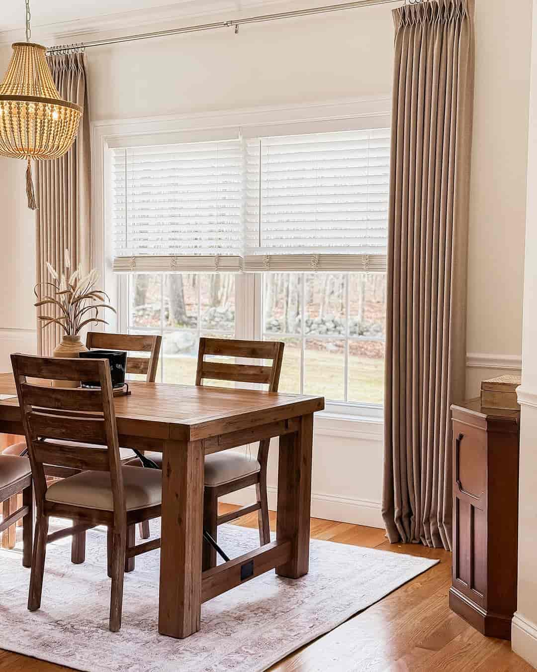 Doria Distressed Persian Heriz Muted Brown Beige Rug - Dining Room Rugs