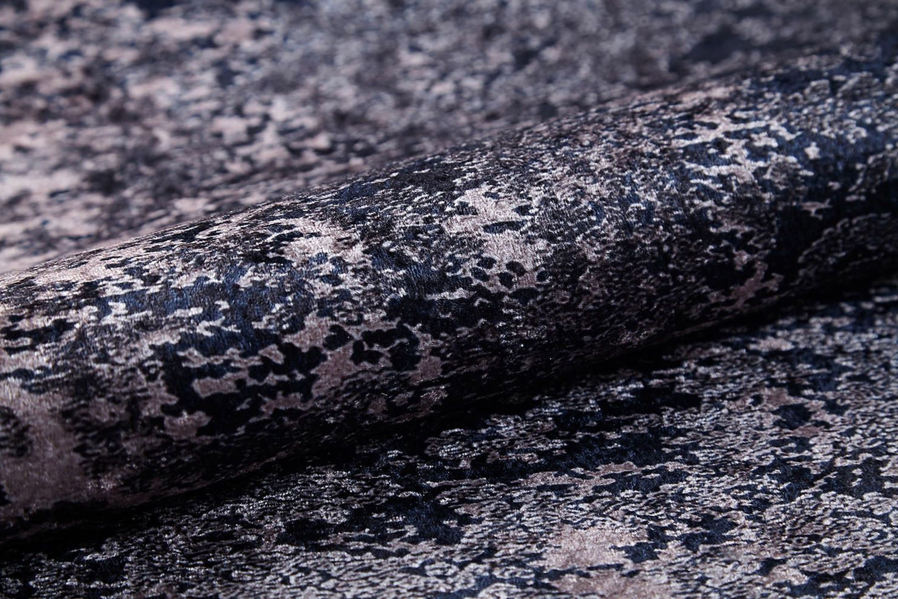 Ece Distressed Black Muted Pink Blush Rug