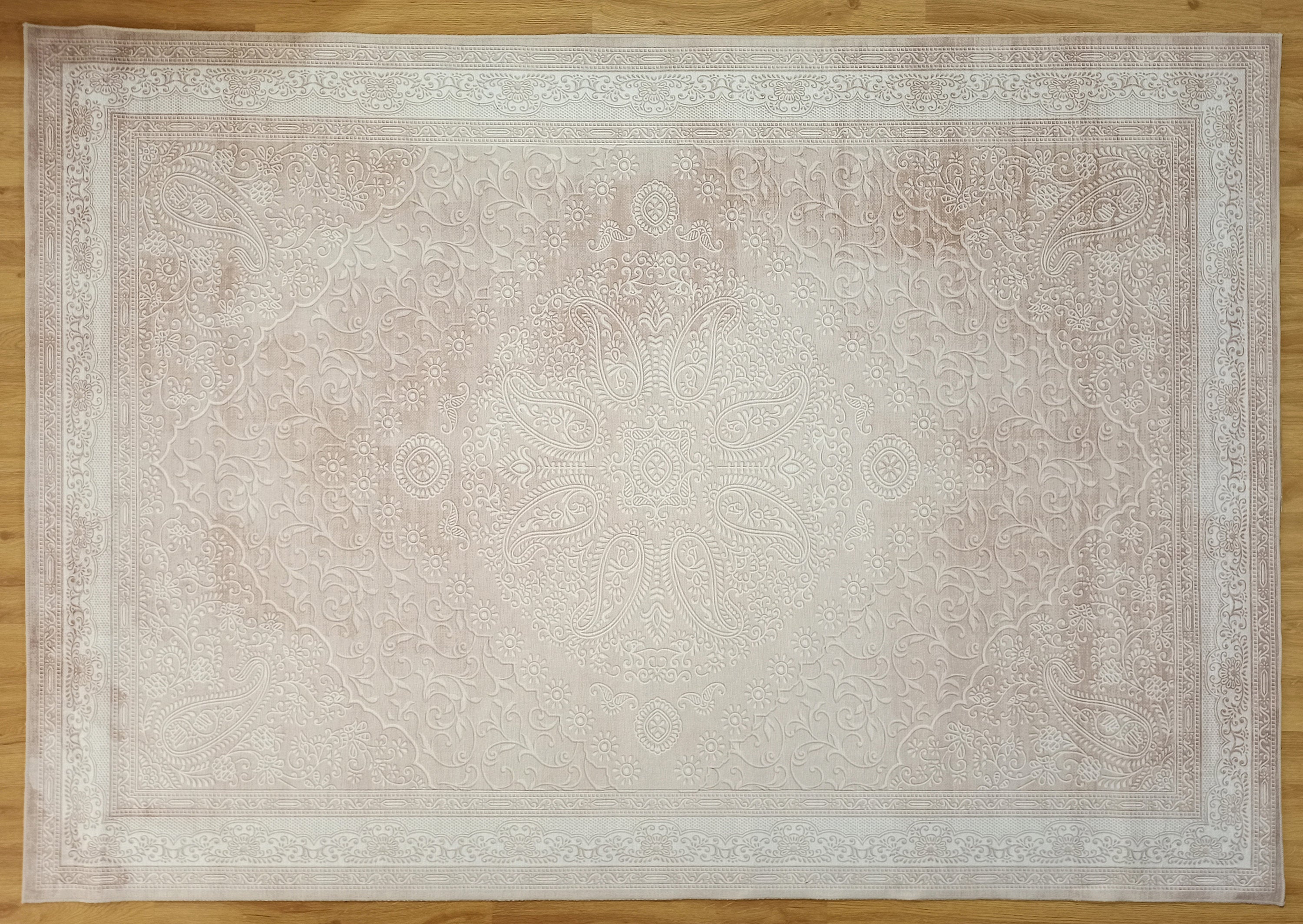 Ela Rug Faded Neutral Beige Vintage Area Rug