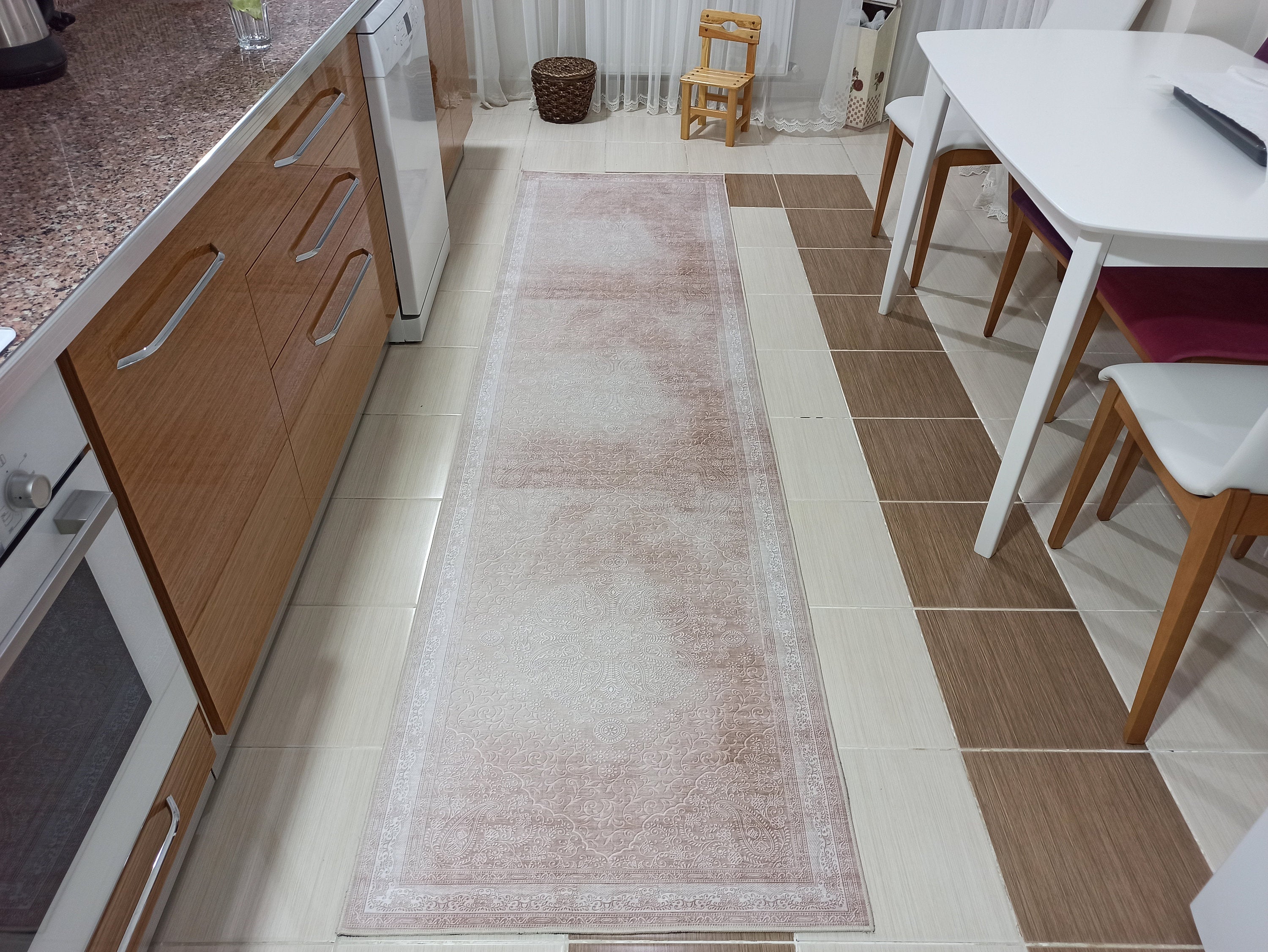 Ela Rug Faded Neutral Beige Vintage Area Rug